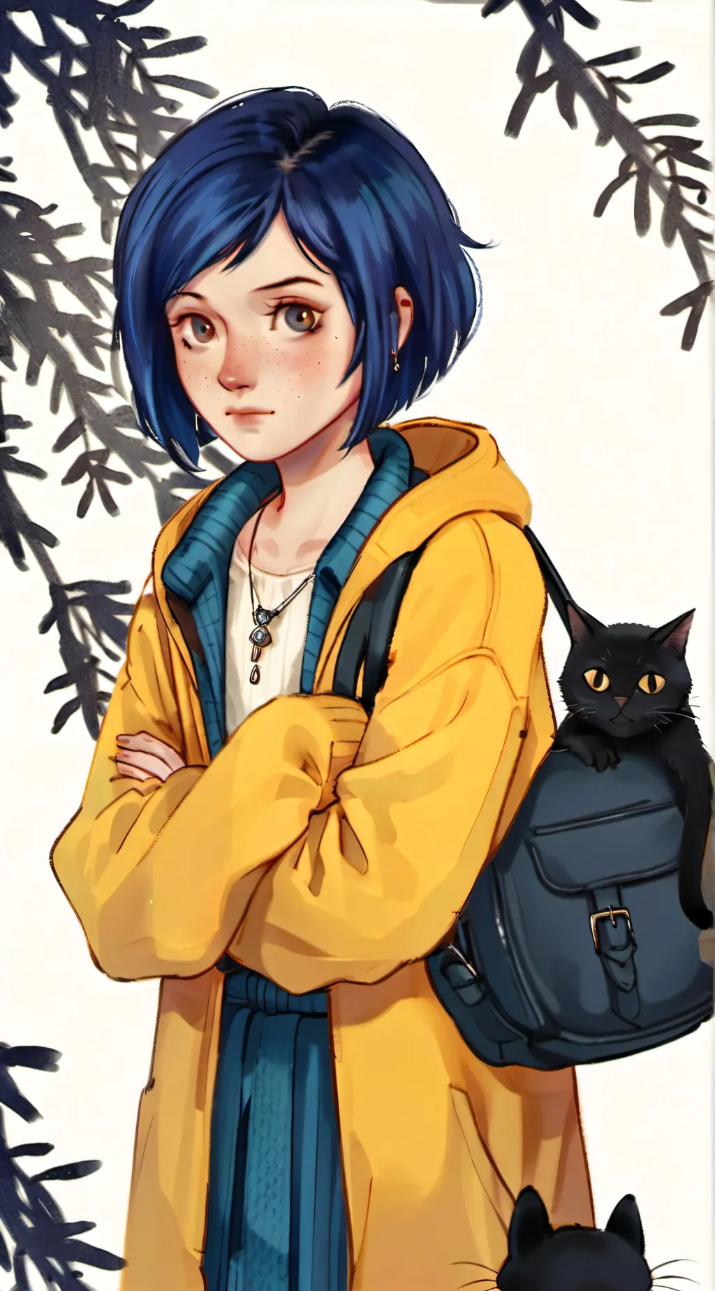 ai character: Coraline Jones background