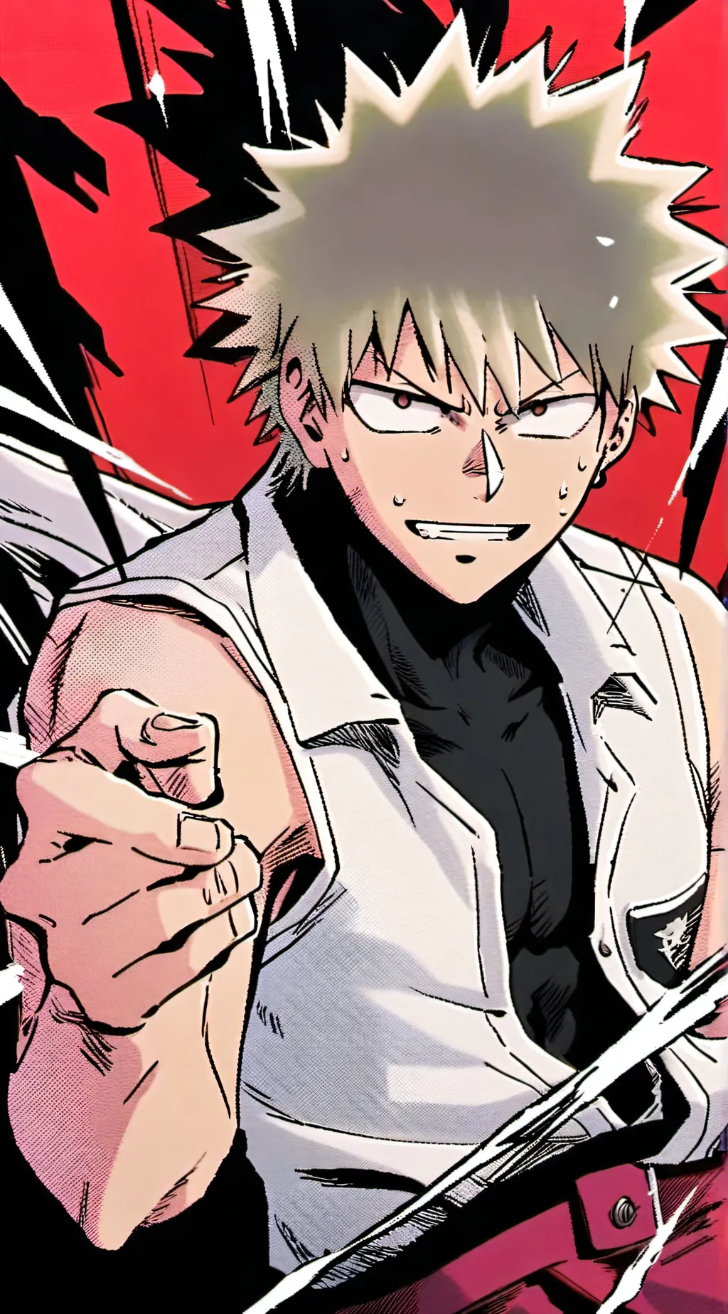 ai character: Katsuki Bakugo  background