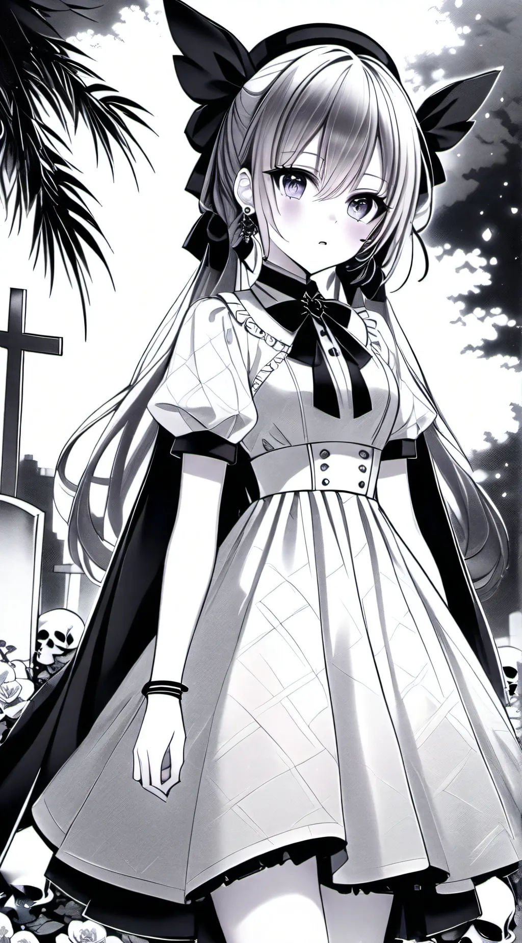 ai character: coral🖤 background