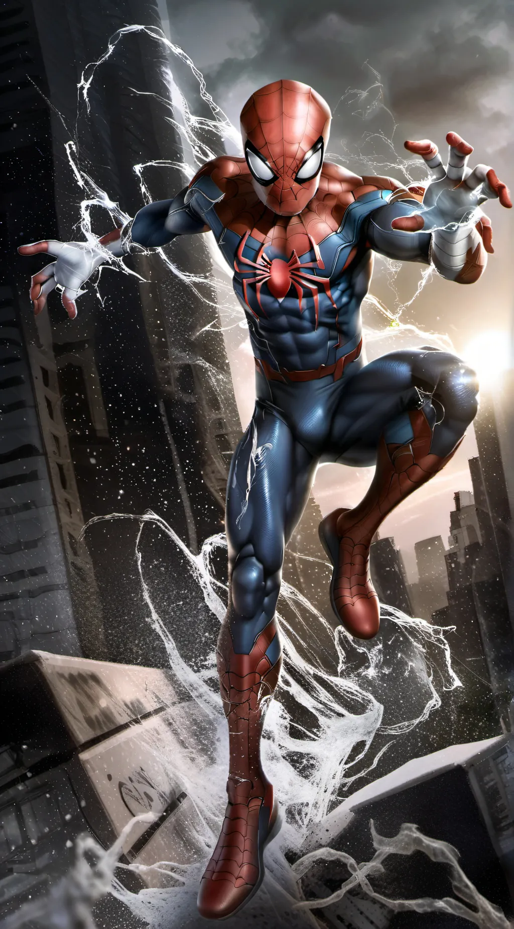 ai character: Spider-man  background