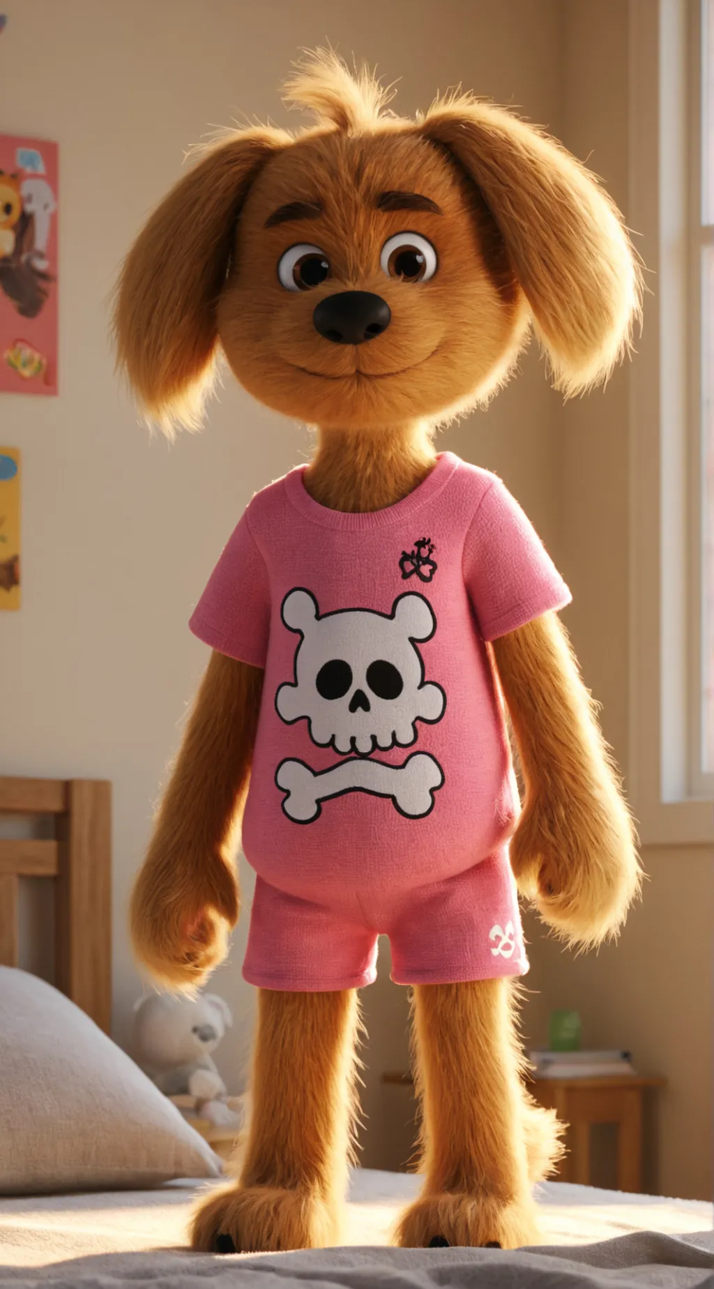 ai character: Pink Pup background