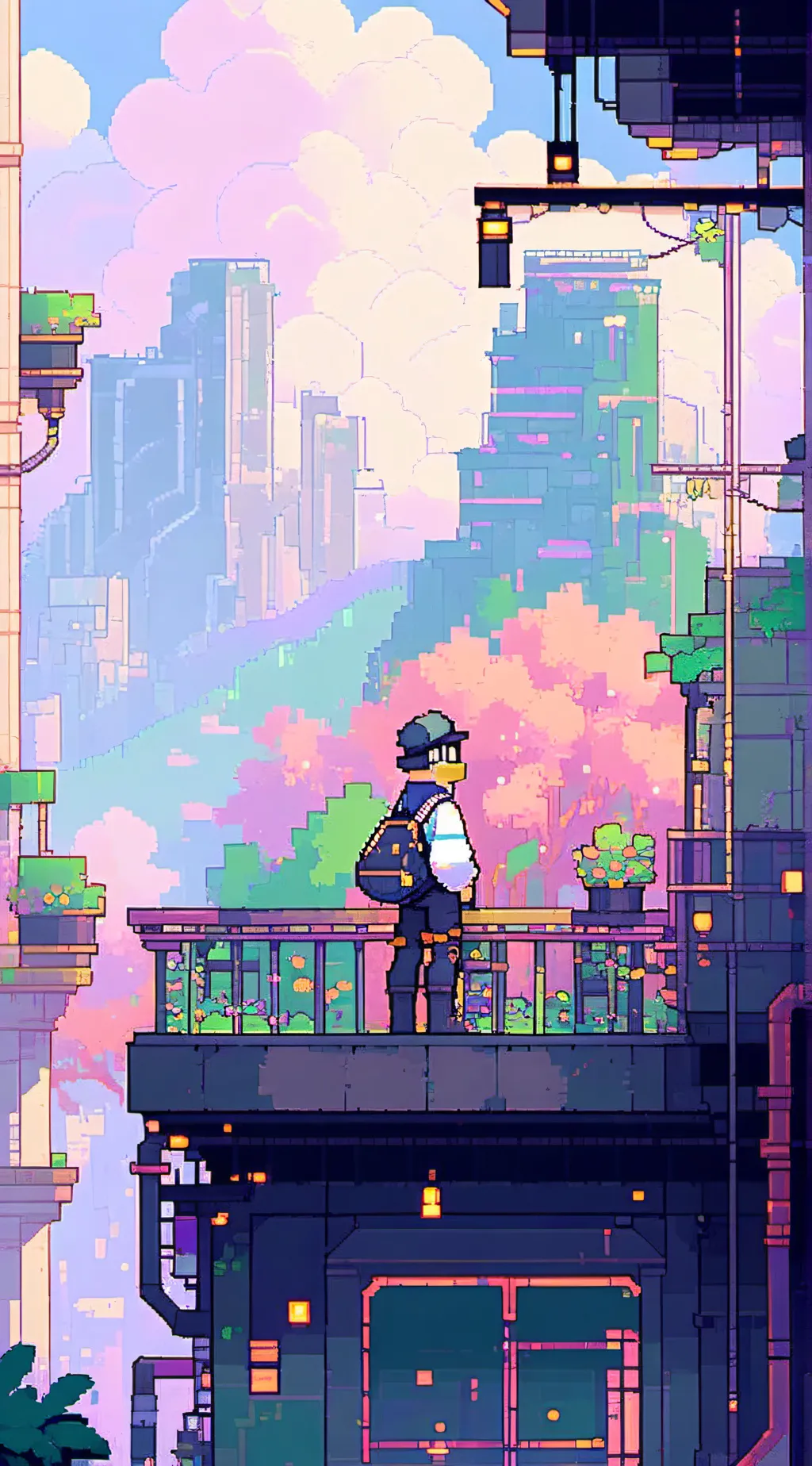 ai character: pixel boy background