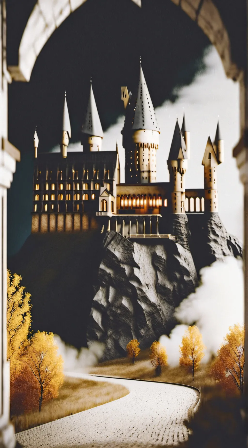 ai character: Hogwarts!!!partyy💗 background