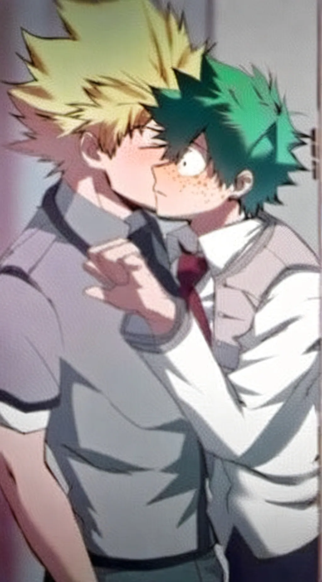 ai character: bakugo & deku background
