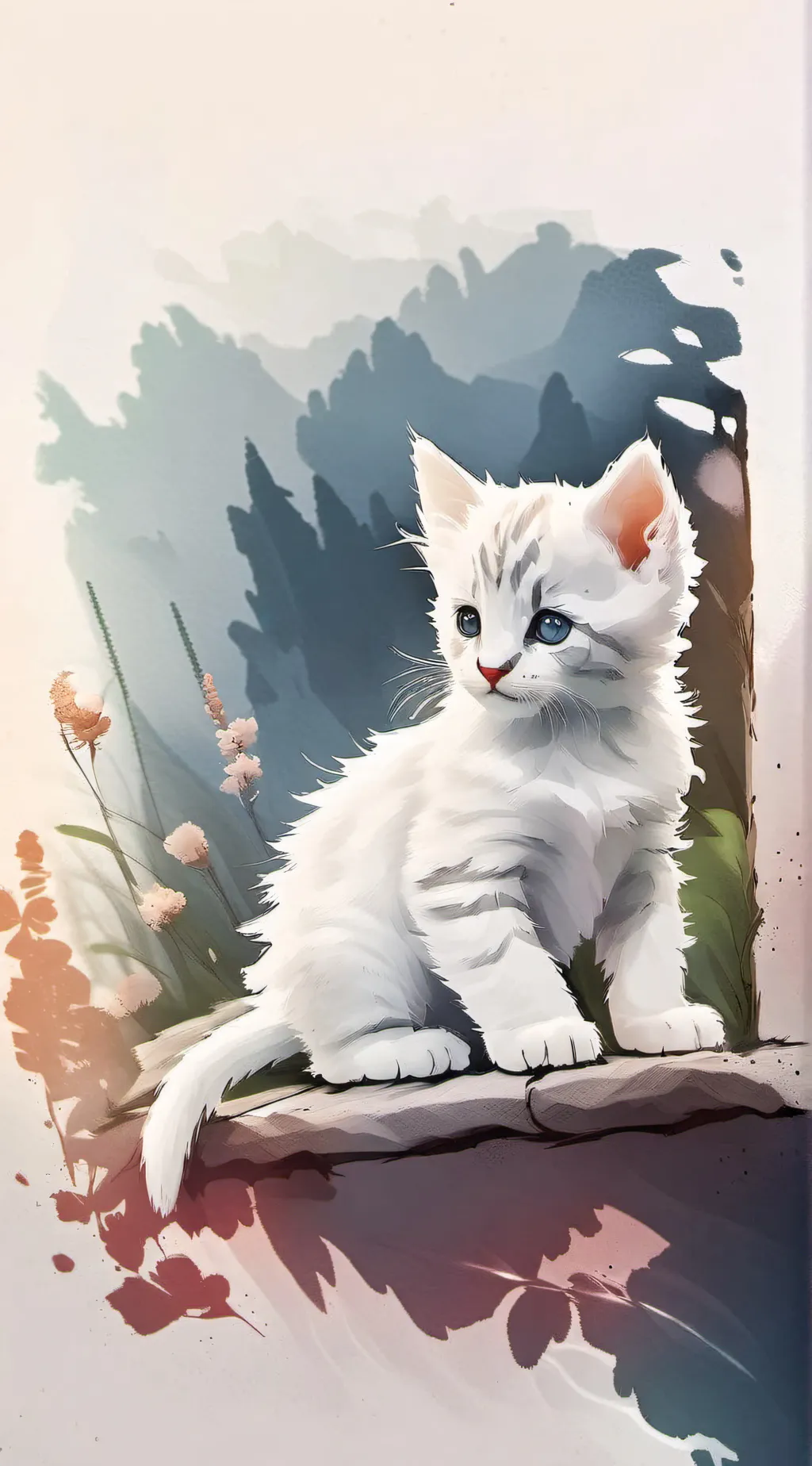 ai character: cute baby kitten background