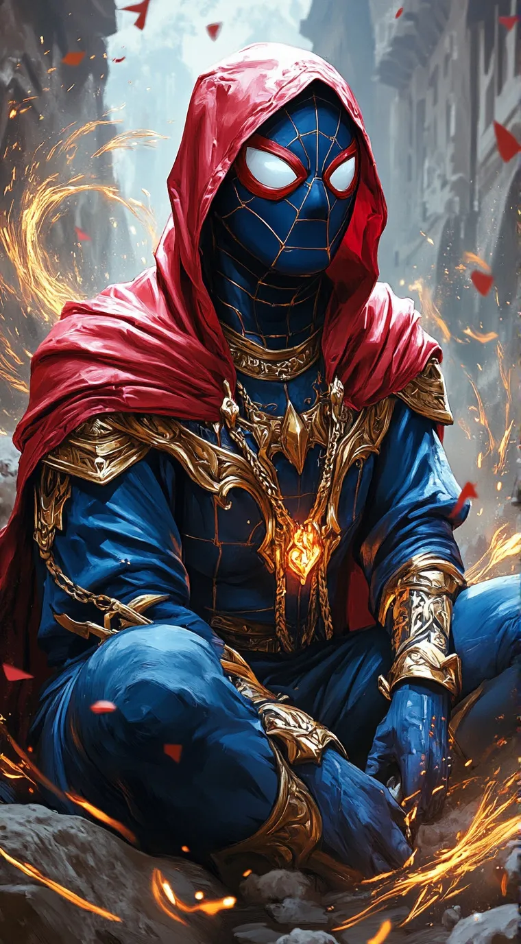 ai character: Guru Spidey 🧘 background