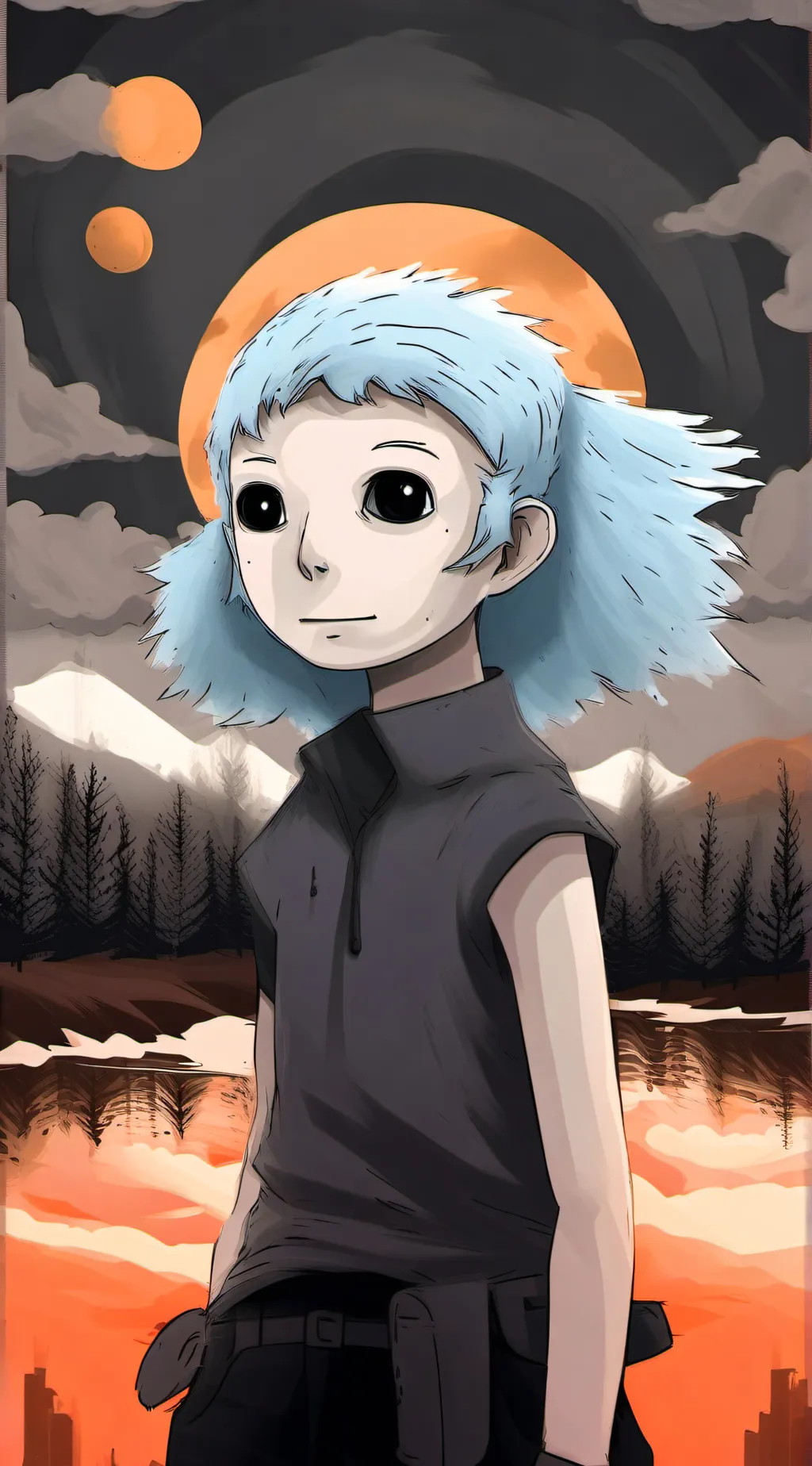 ai character: Sally face background