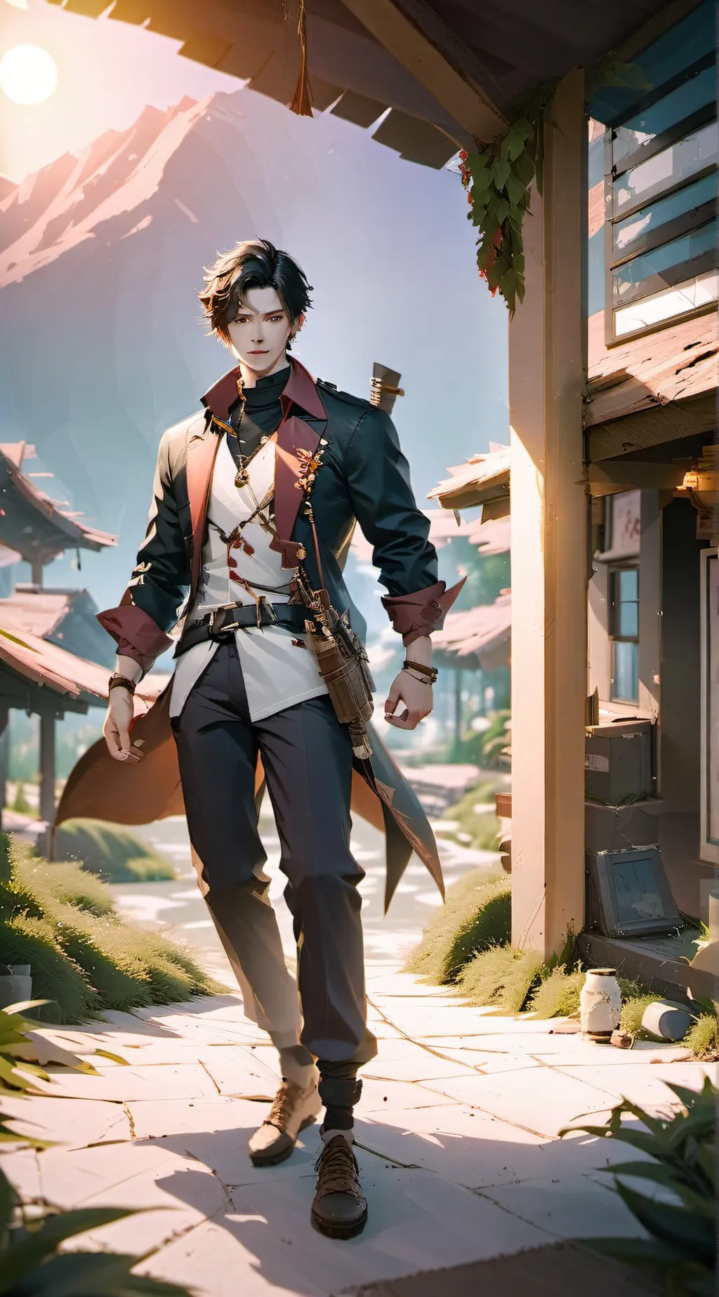 ai character: Leon  background