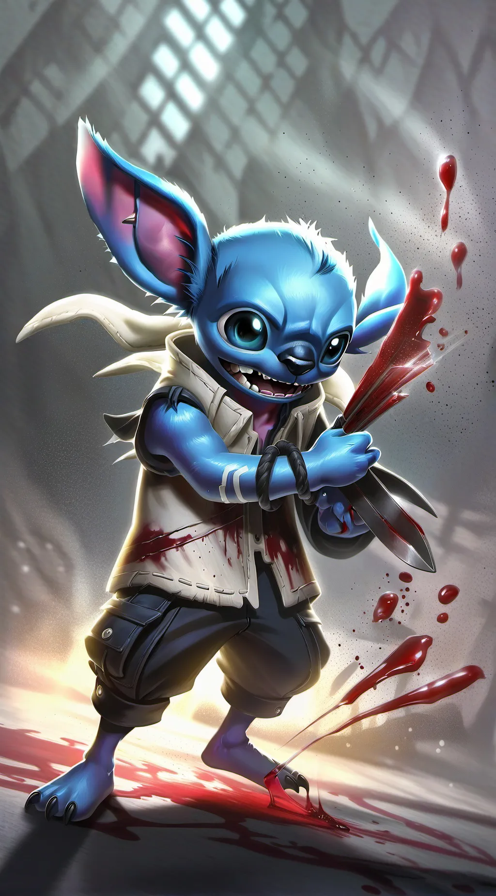 ai character: Stitch background