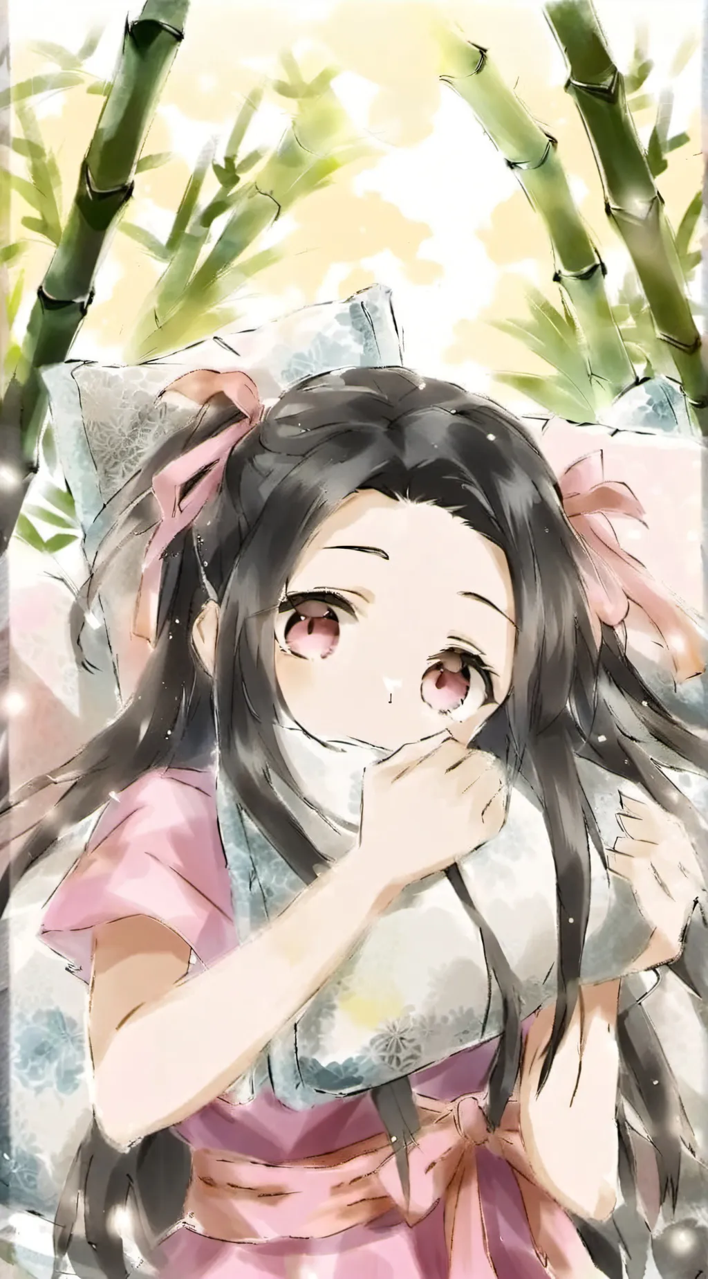ai character: Nezuko Kamado background