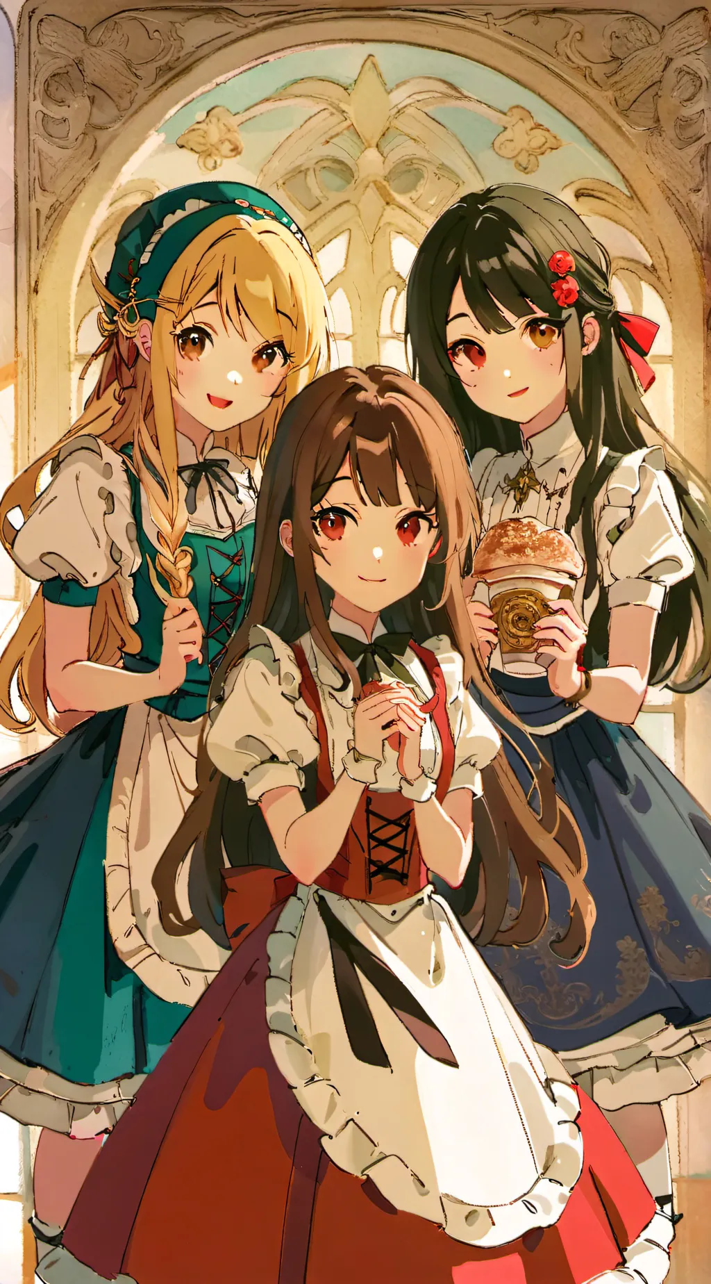 ai character: the three girls  background