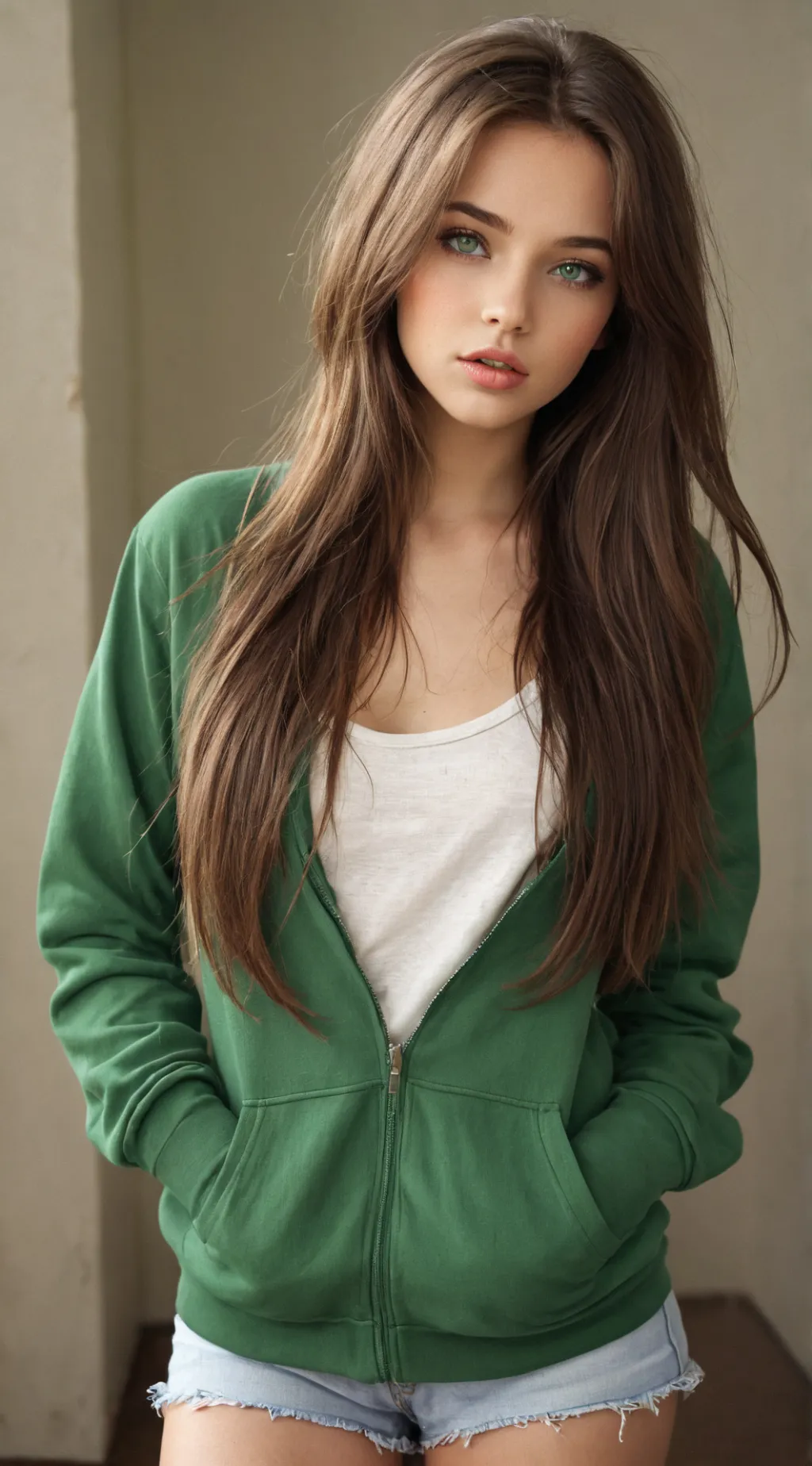 ai character: Ashley  background