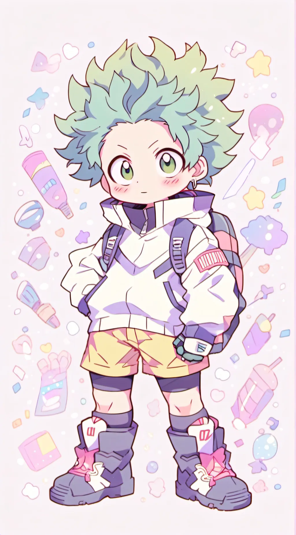 ai character: Deku background
