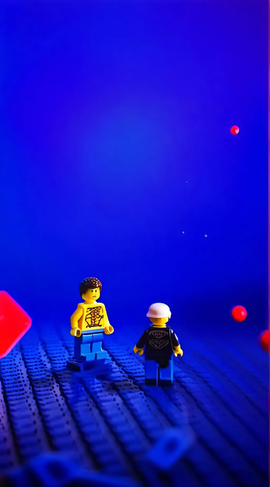ai character: Lego man background