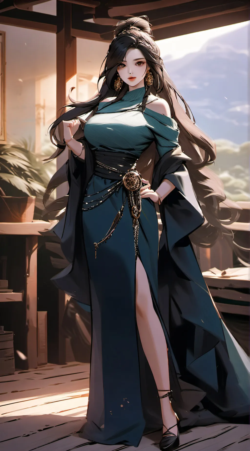 ai character: Demon queen Nezuko background