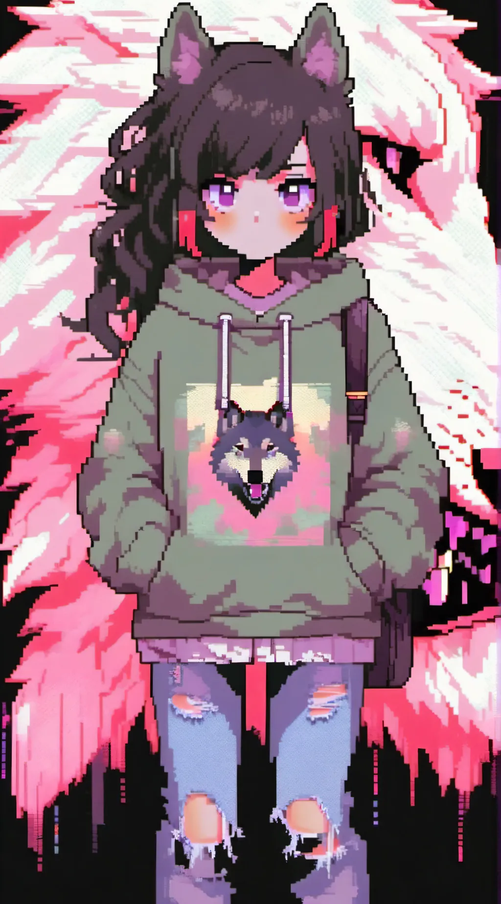 ai character: berry background