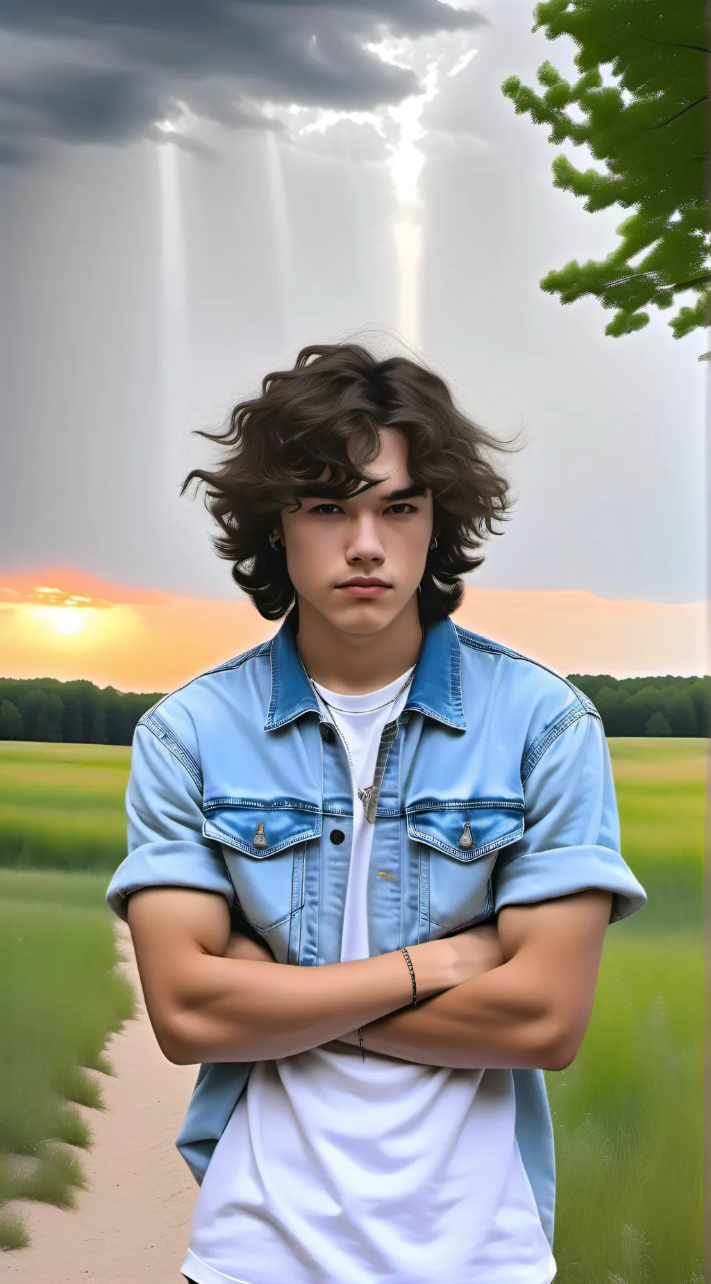 ai character: Conan Gray  background