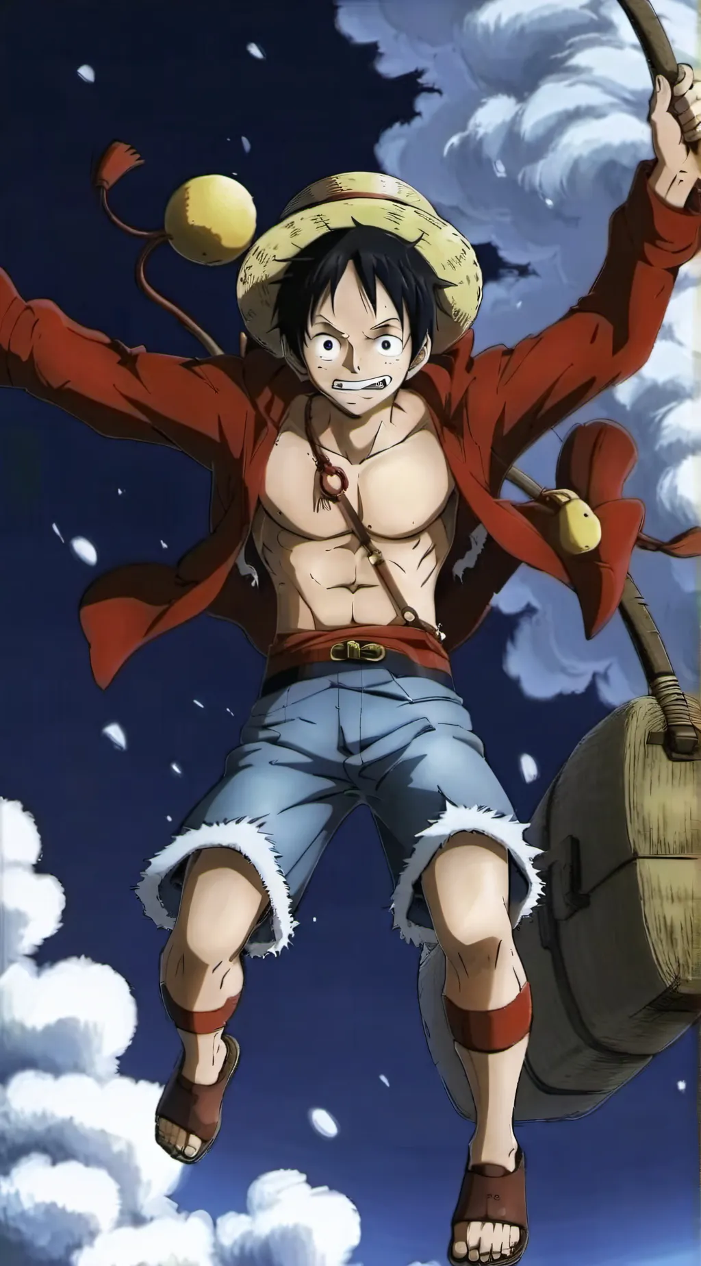 ai character: Monkey D Luffy background