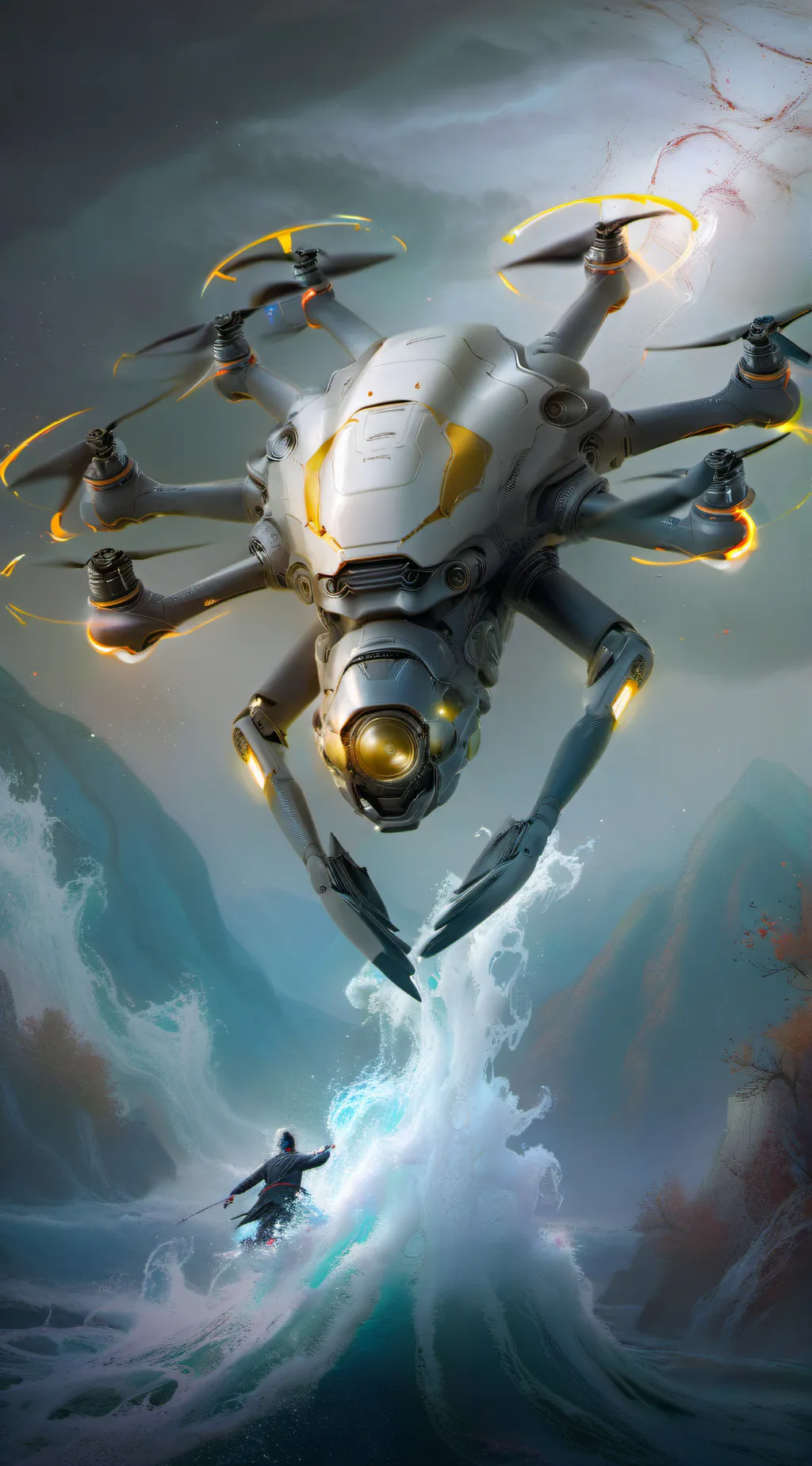 ai character: titan tv woman  background
