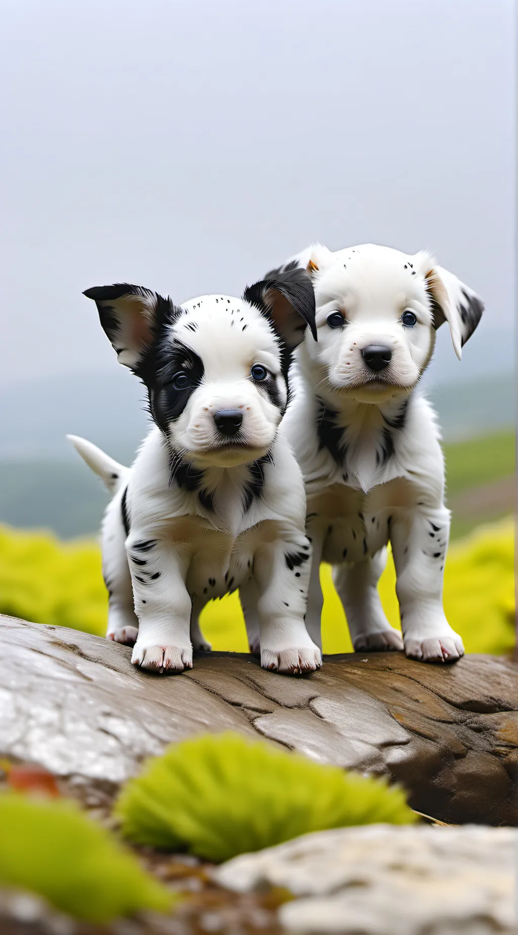 ai character: puppies background