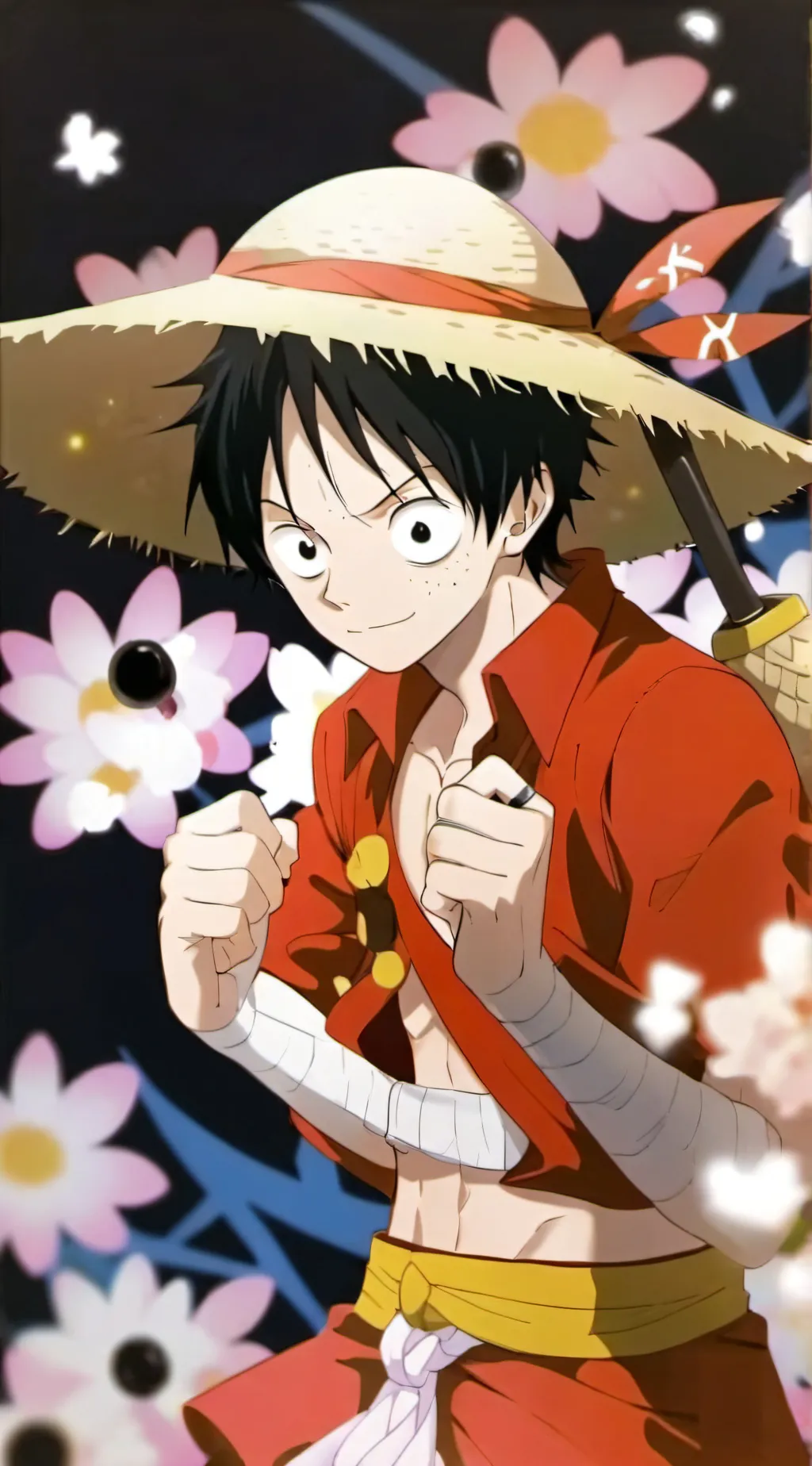 ai character: One piece Luffy background