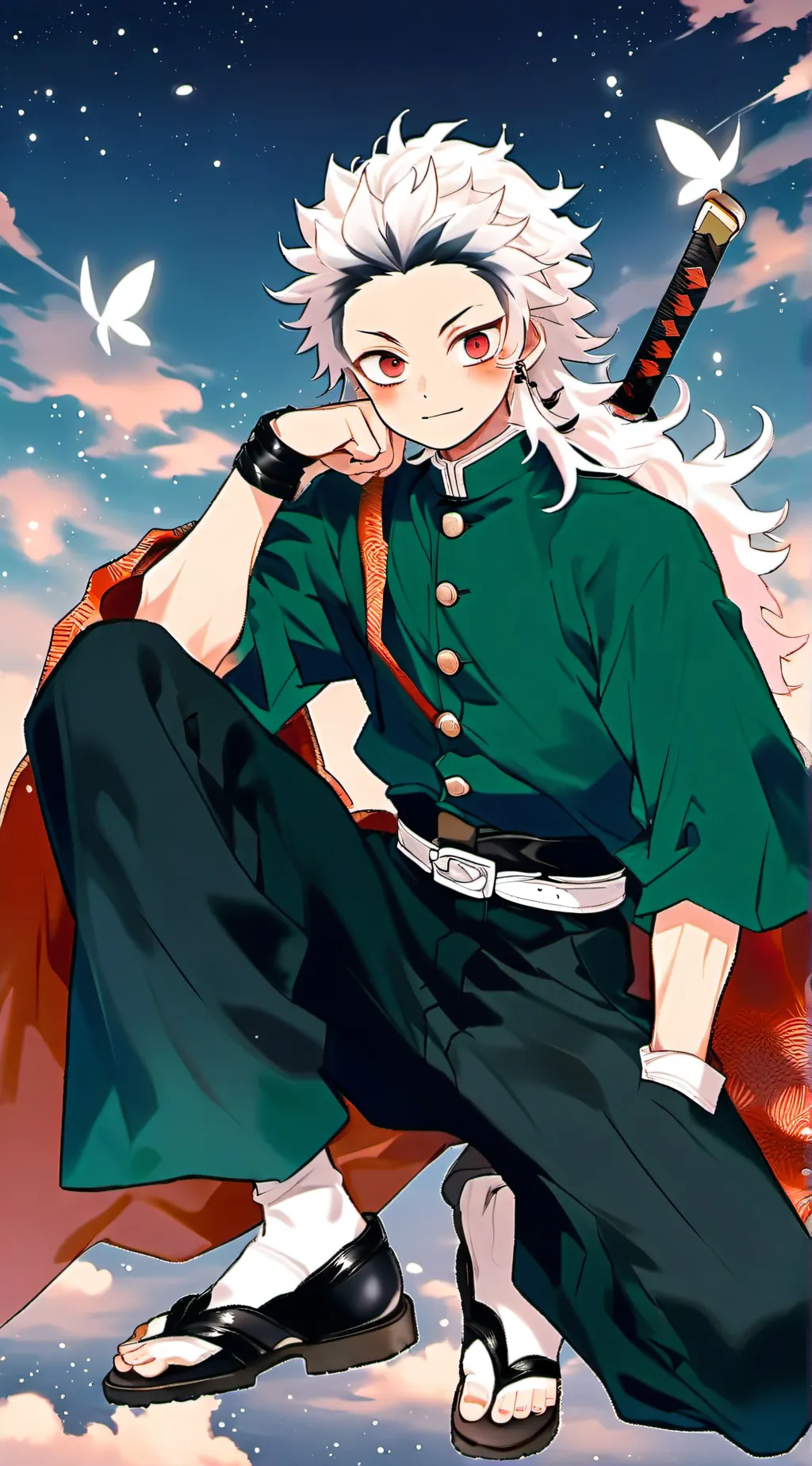 ai character: >>Demon slayer<< background