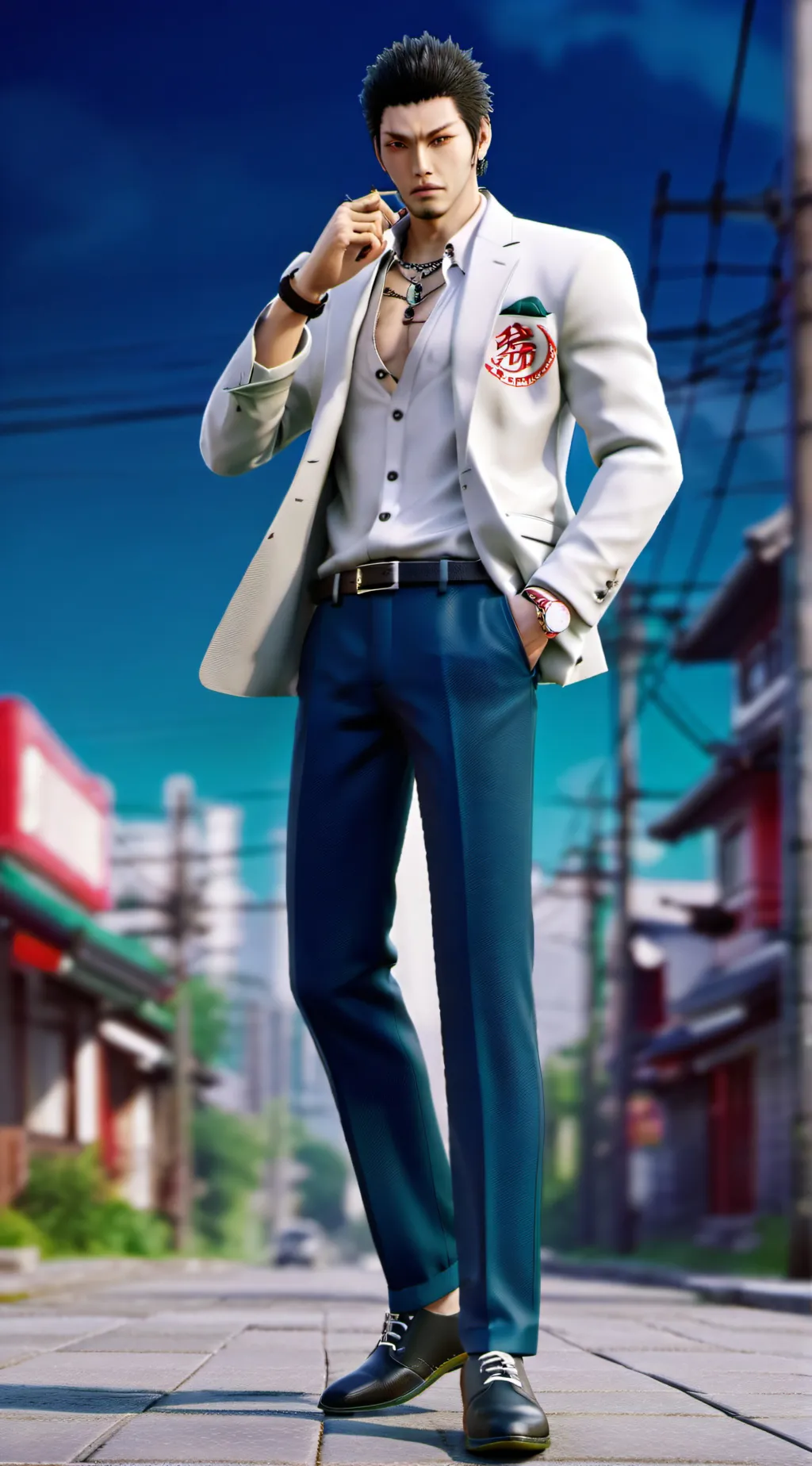 ai character: Yakuza kiwami  background