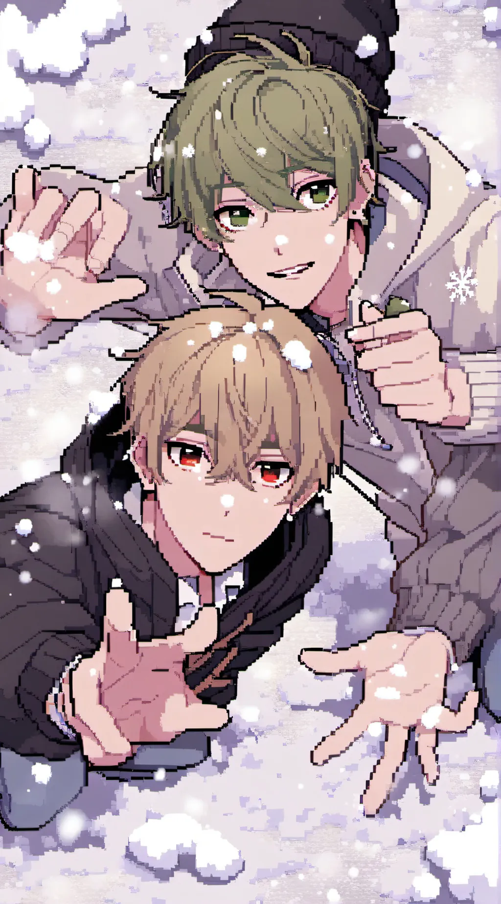 ai character: Mha snow season!! background
