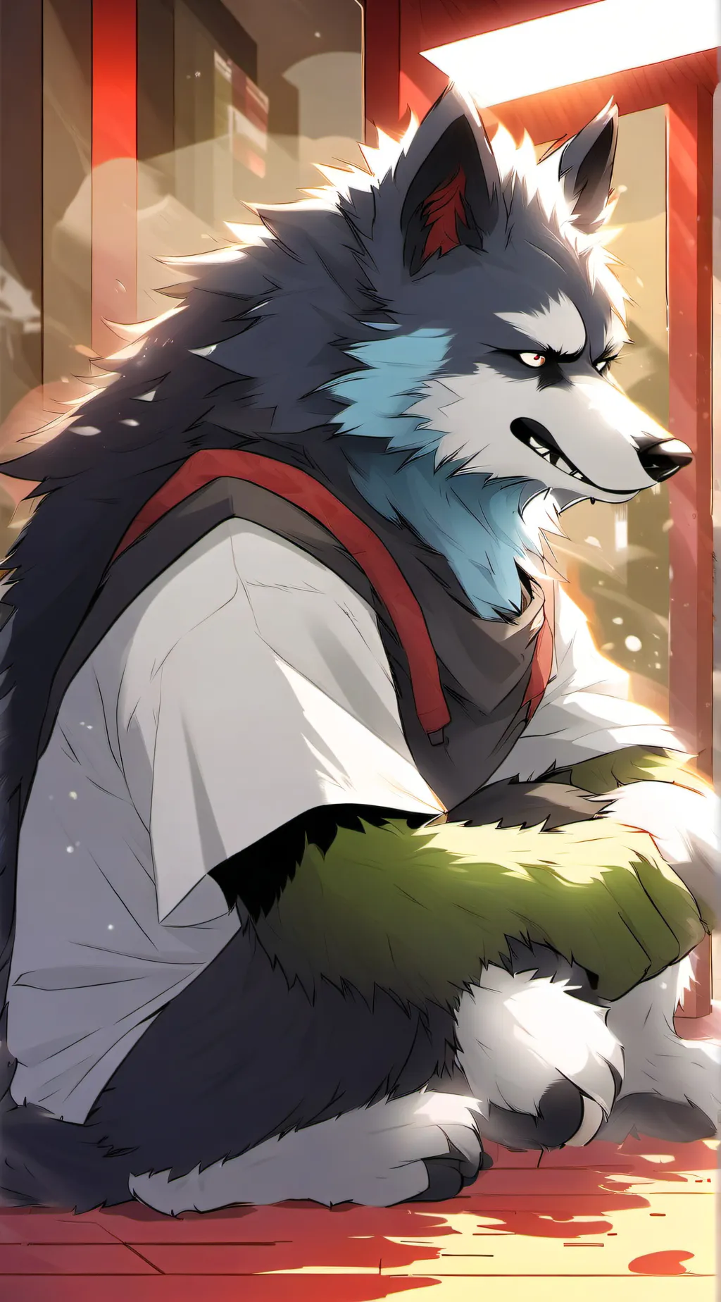 ai character: furry infection background