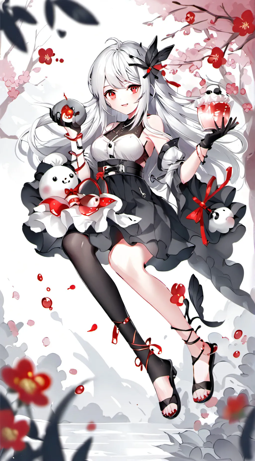 ai character: Snow background