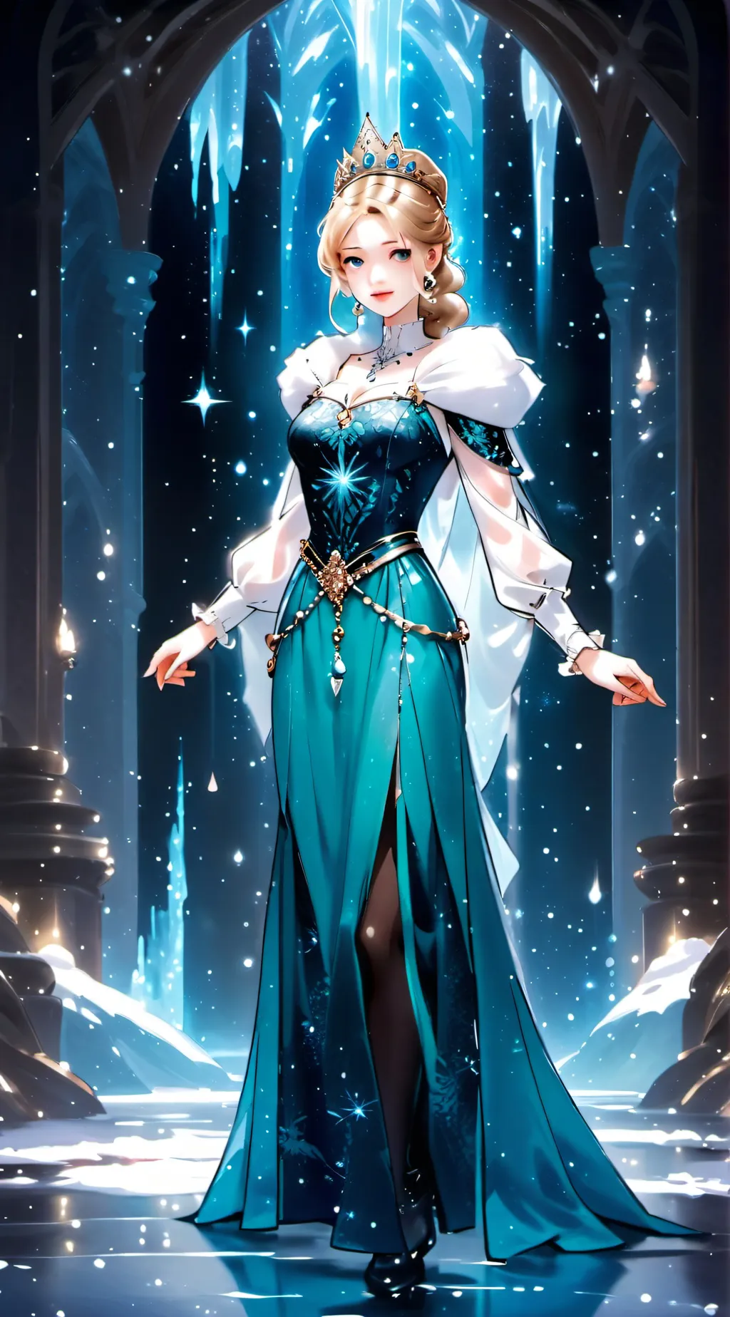 ai character: Ice princess background
