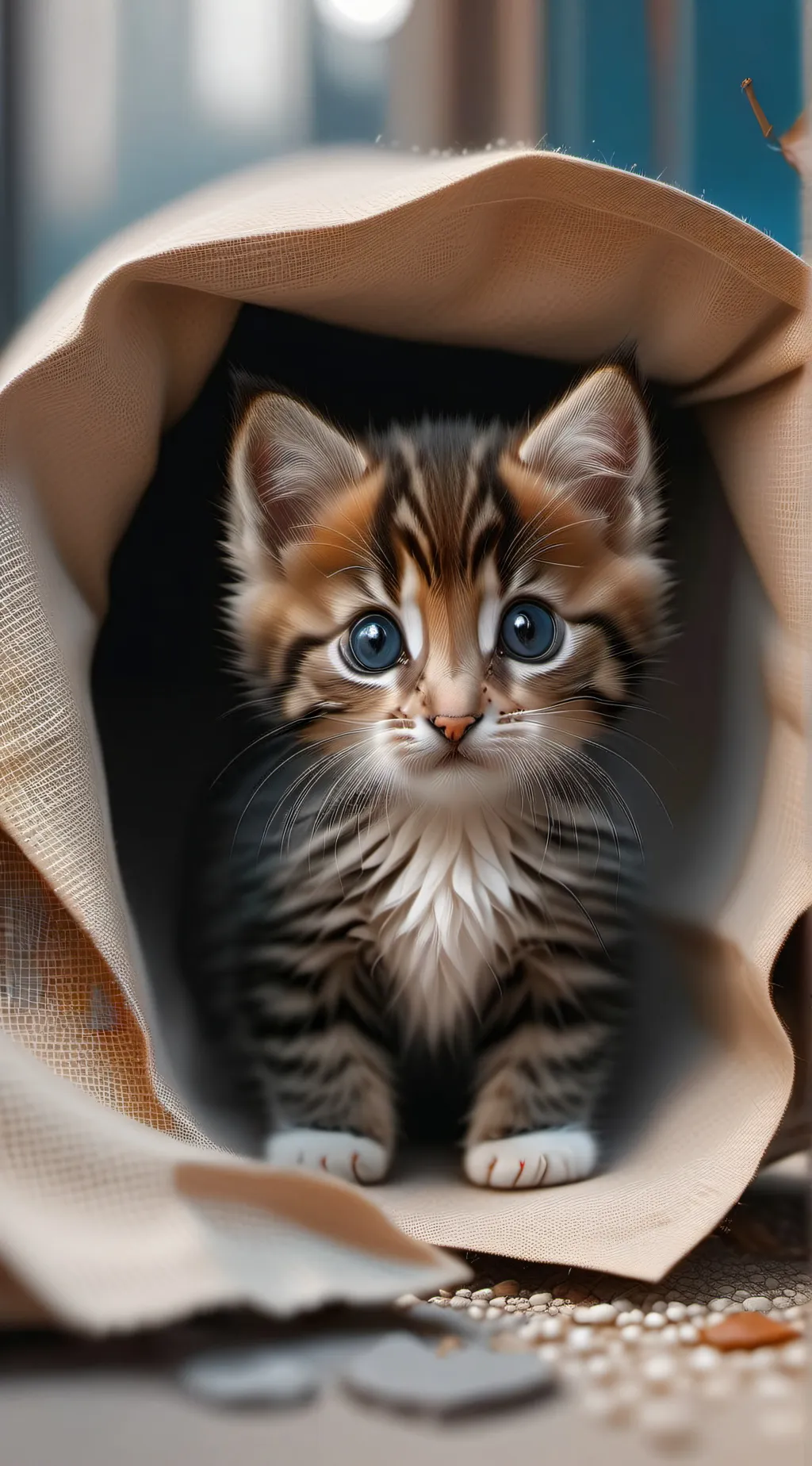 ai character: tiny bean background