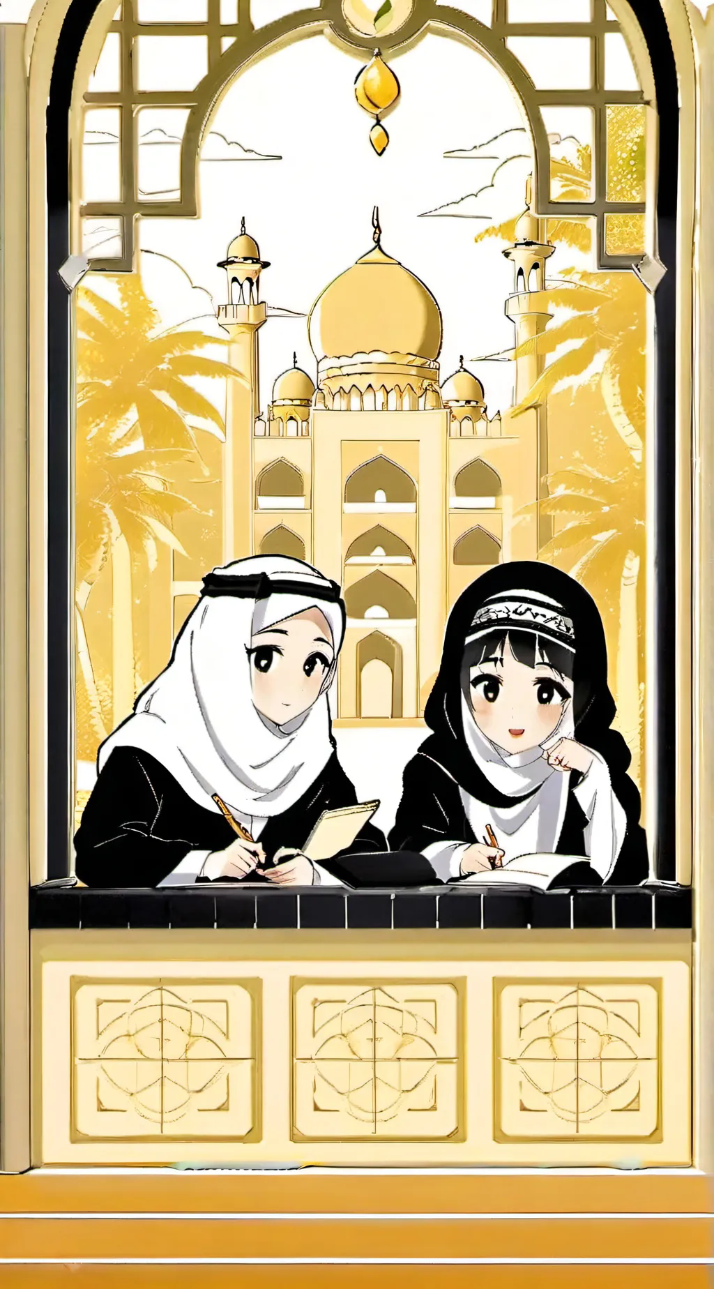 ai character: Arab school background
