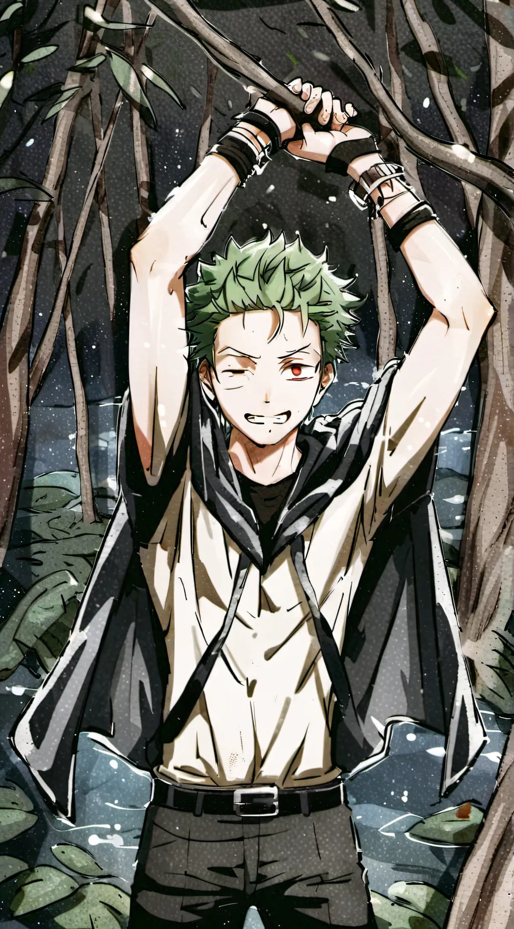 ai character: Zoro background