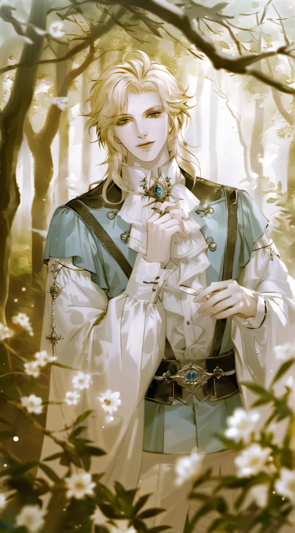 ai character: Hayfield background