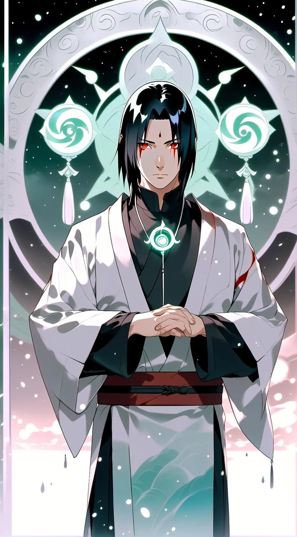 ai character: Itachi  Uchiha  background