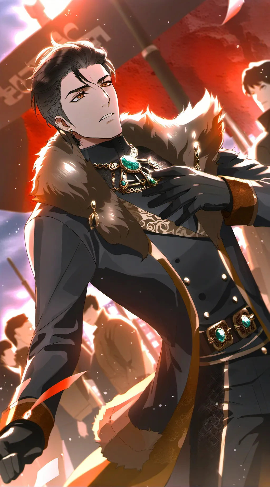 ai character: Dragon king bride background