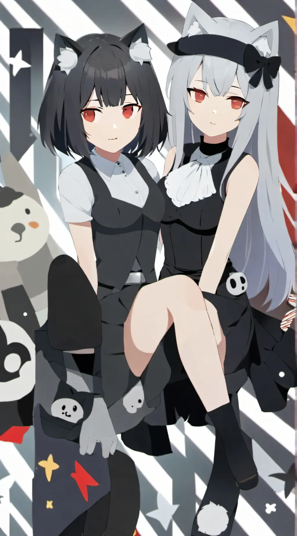 ai character: Yo roommate catgir background