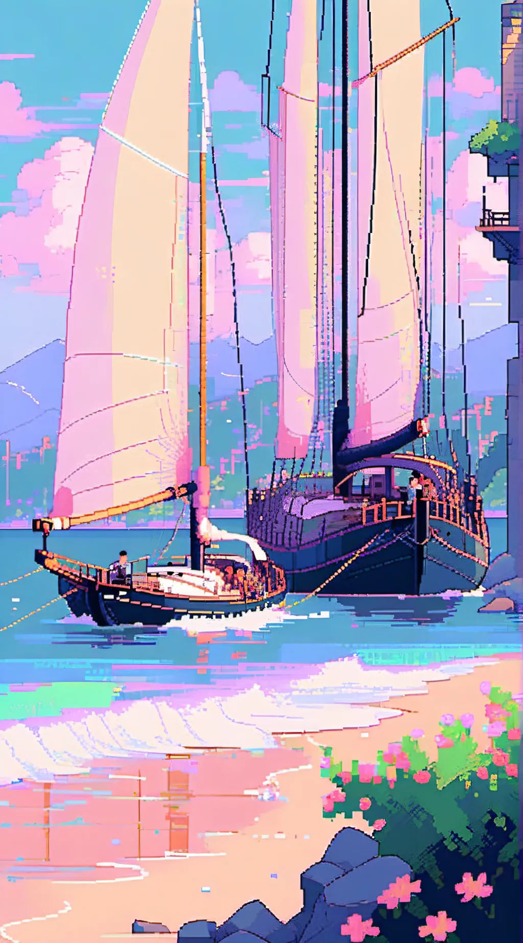 ai character: SAILING background