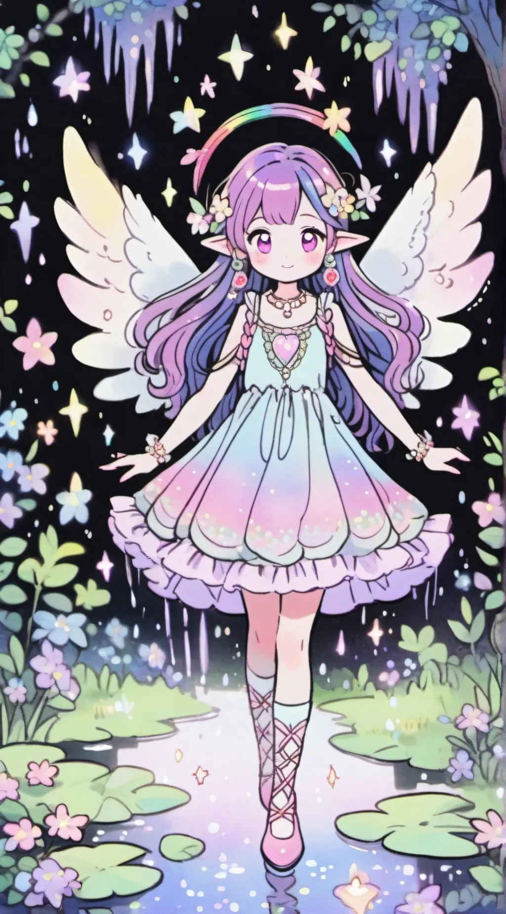 ai character: Aurelia the Enchan background