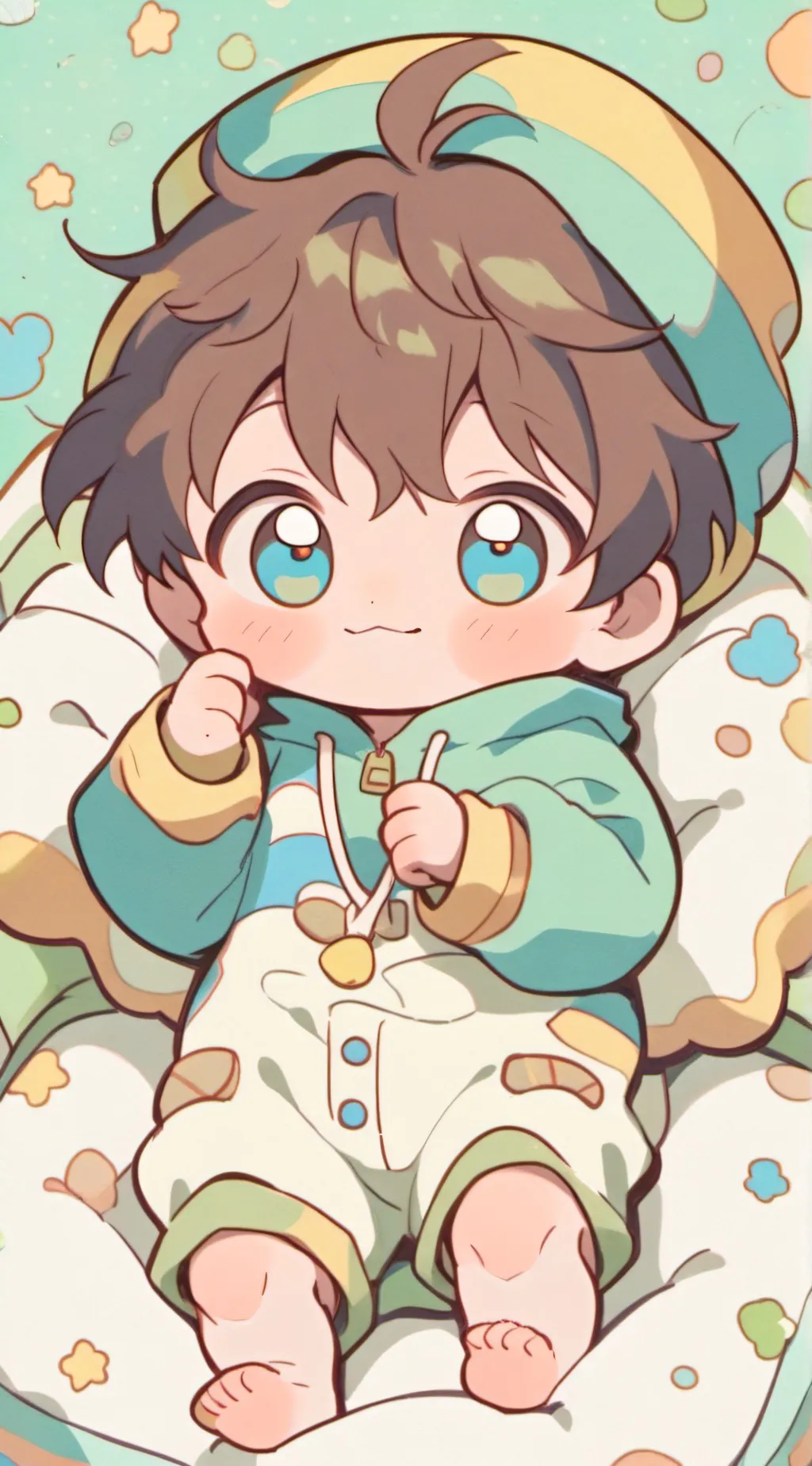 ai character: newborn very cute background