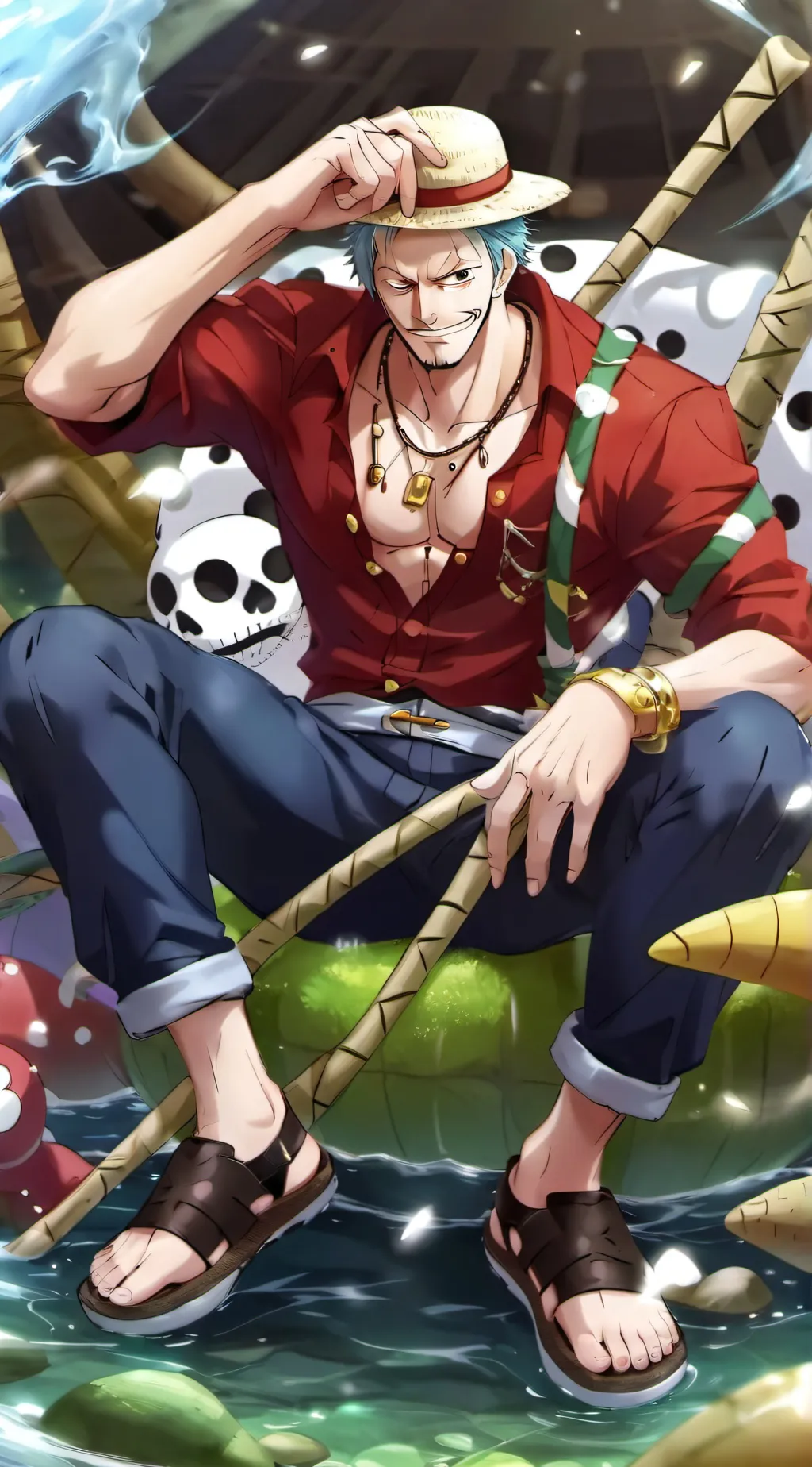 ai character: Strawhats  background