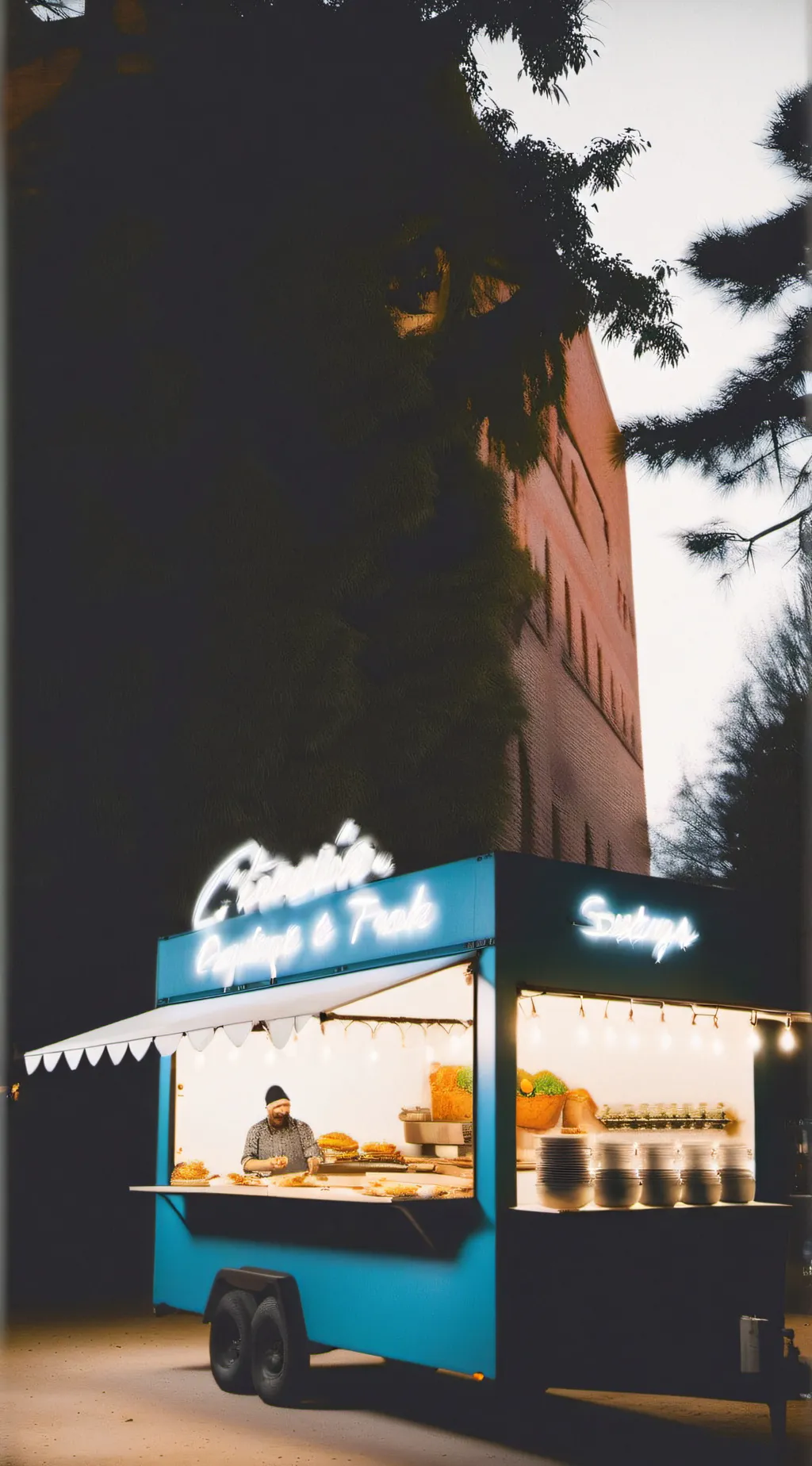ai character: Gourmet Express Tycoon background