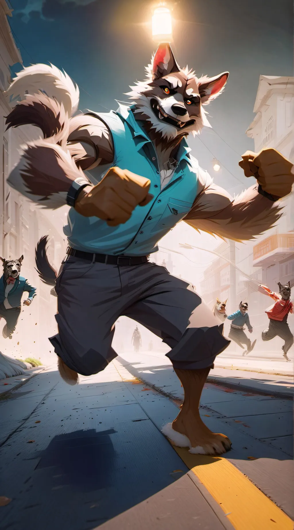 ai character: furry infection  background