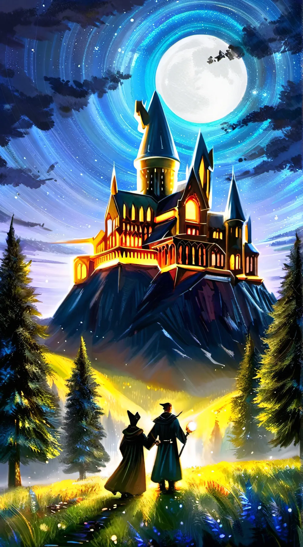 ai character: Hogwarts background