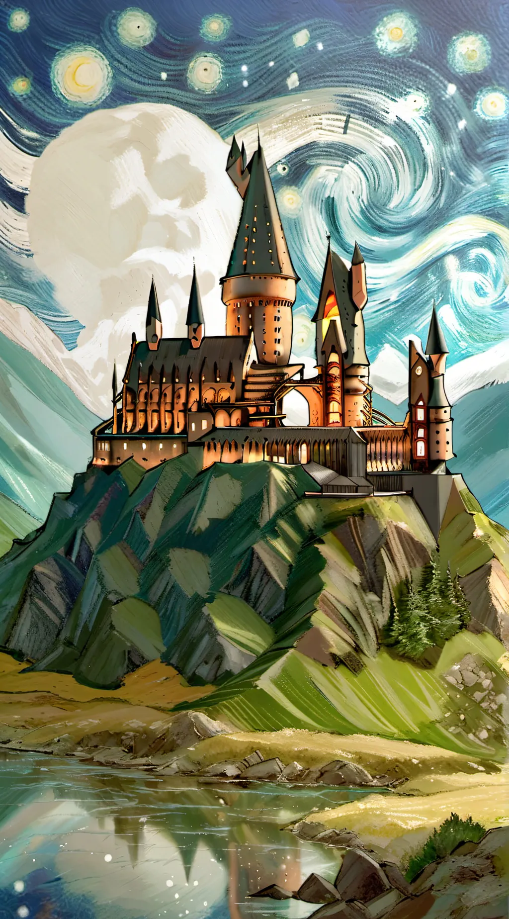 ai character: Hogwarts background