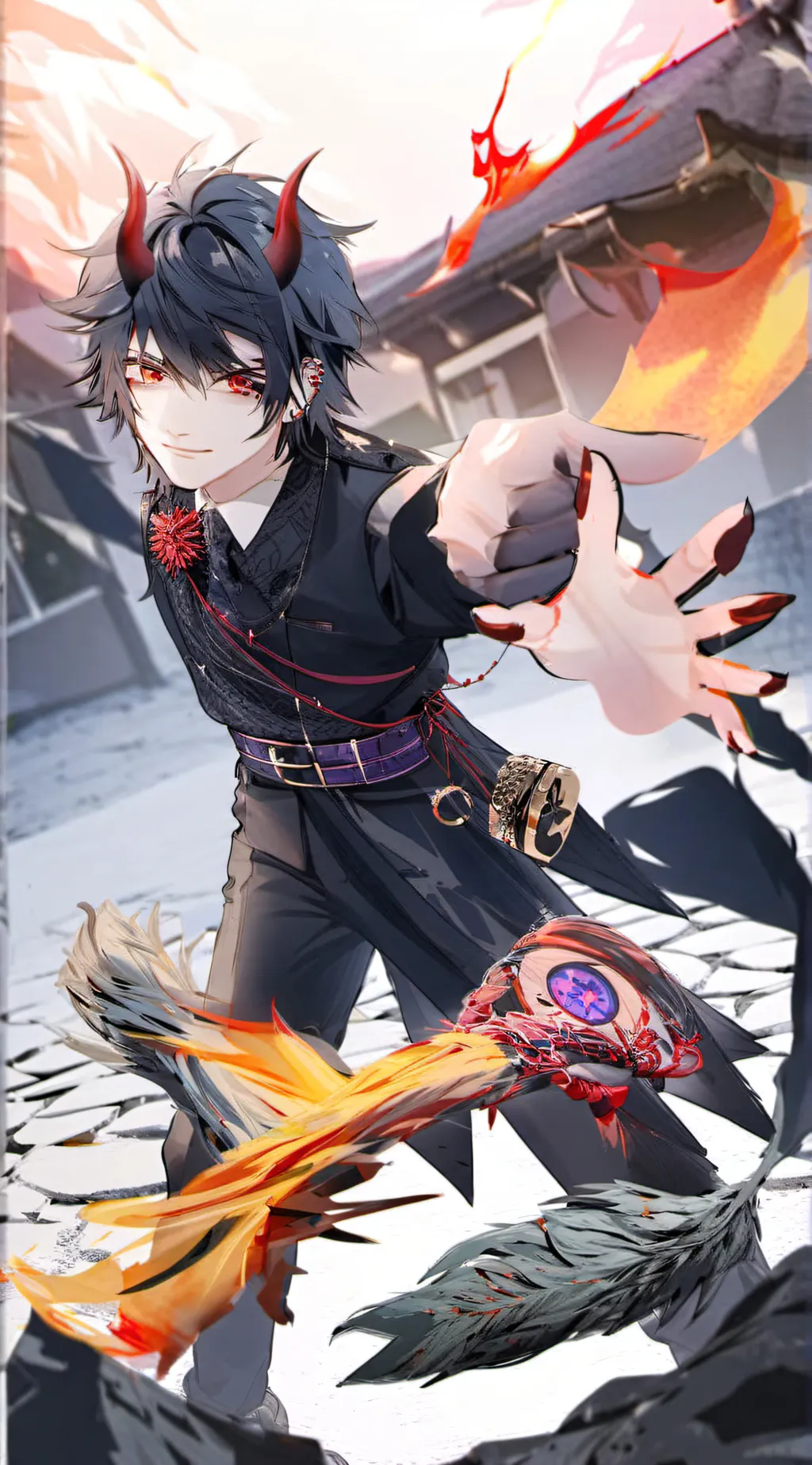 ai character: mhA  background