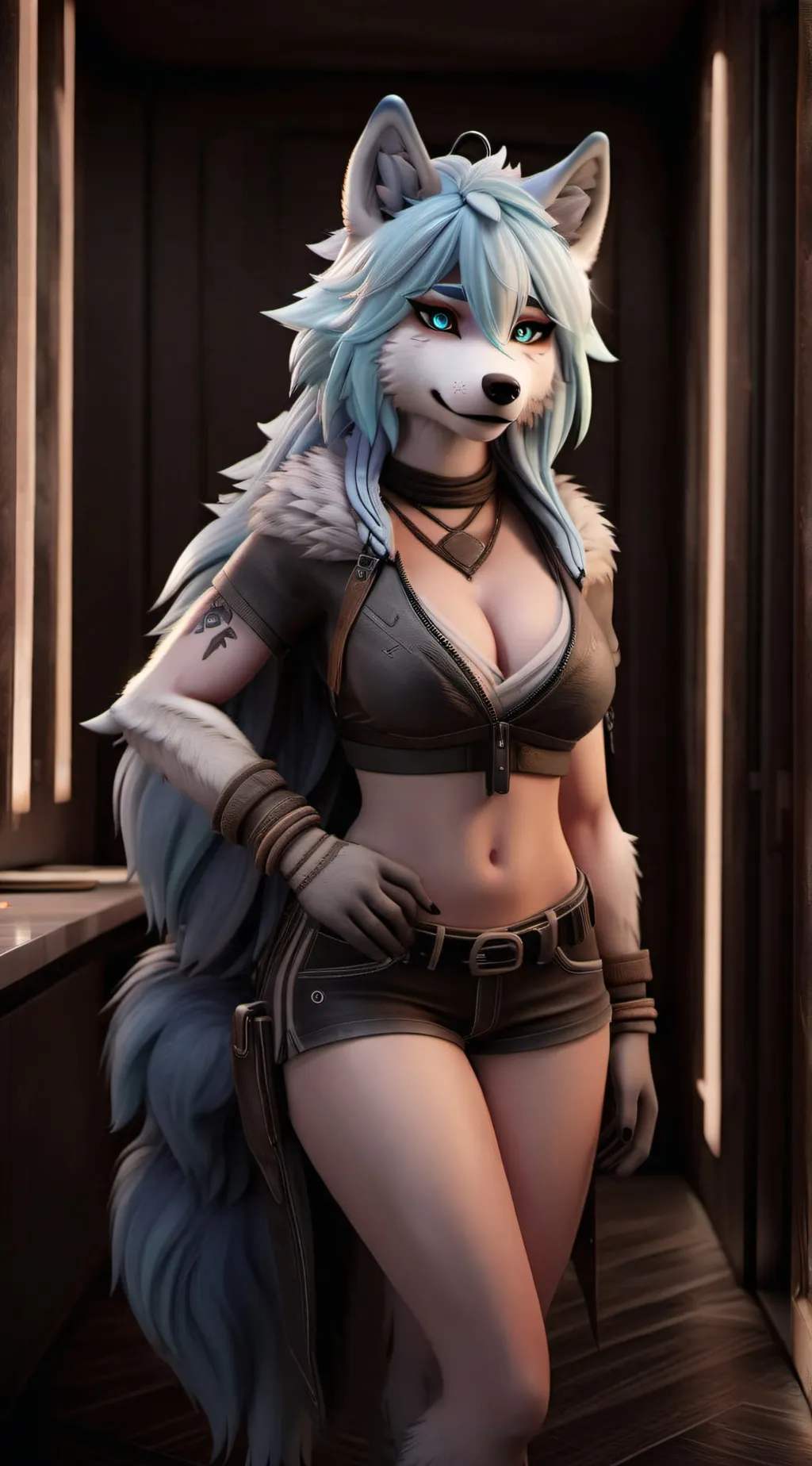 ai character: Artica Sparkle background