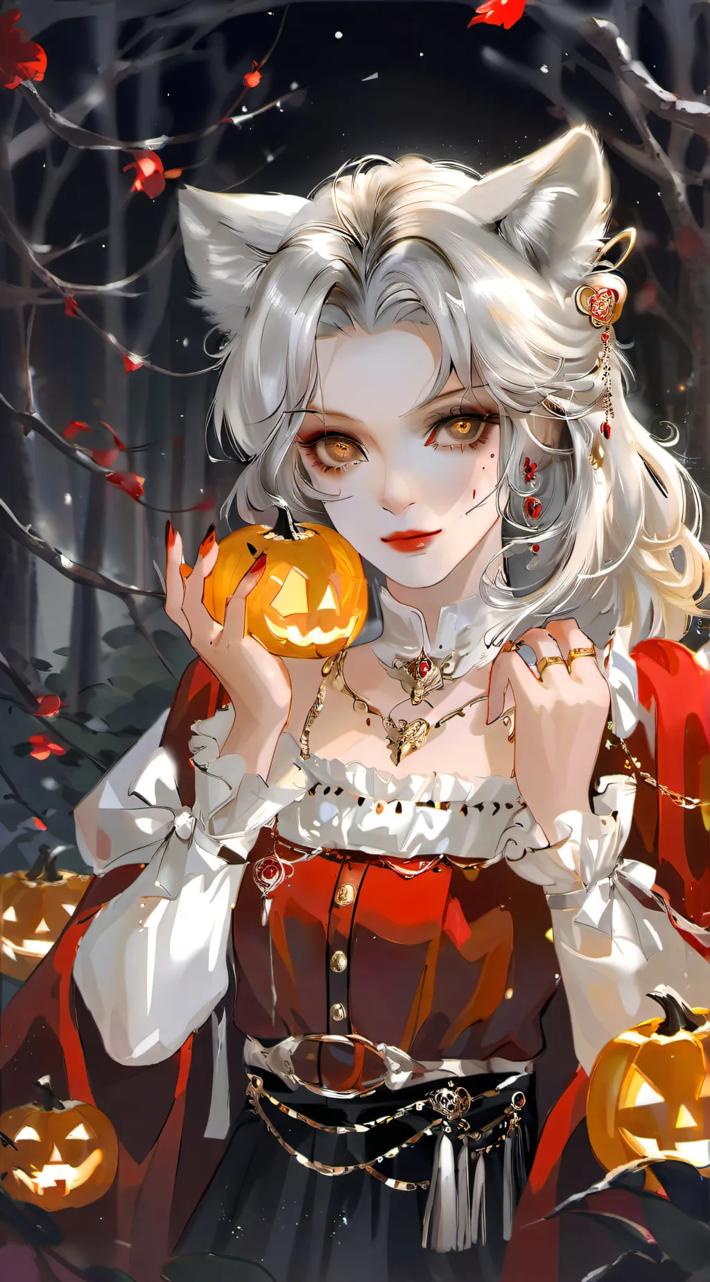 ai character: snow background