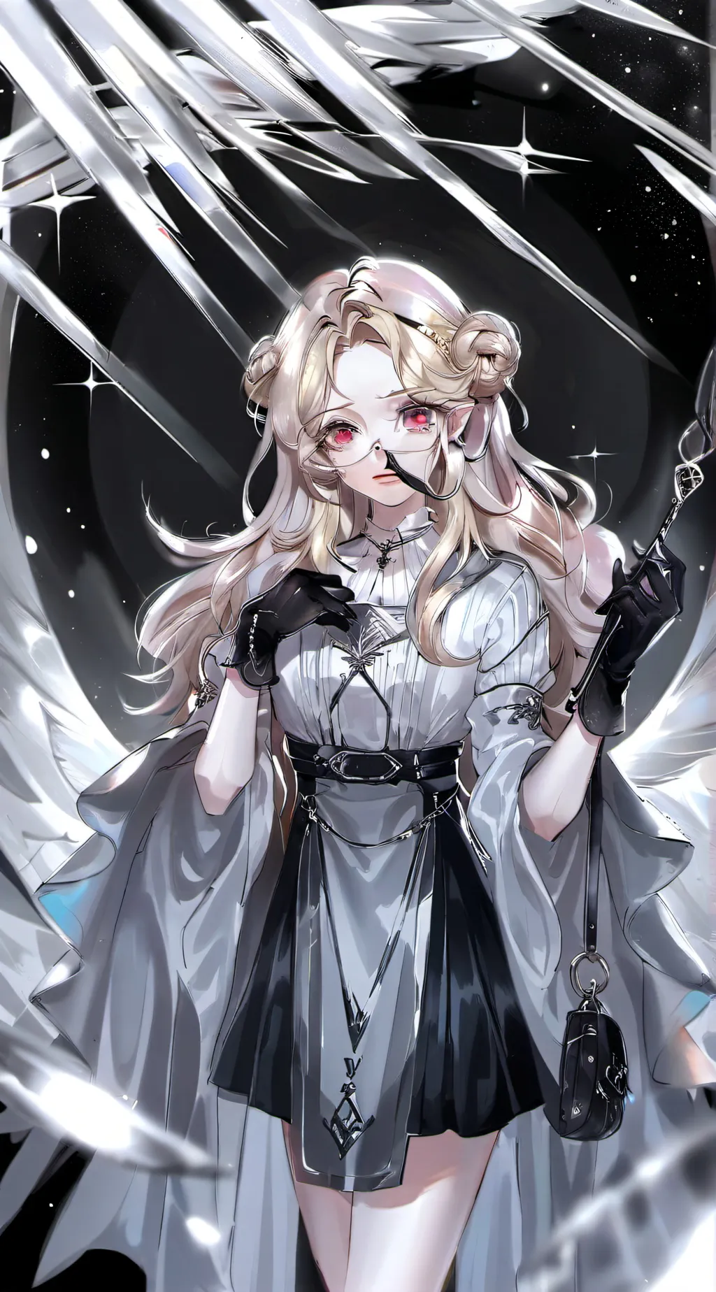 ai character: moonlight background
